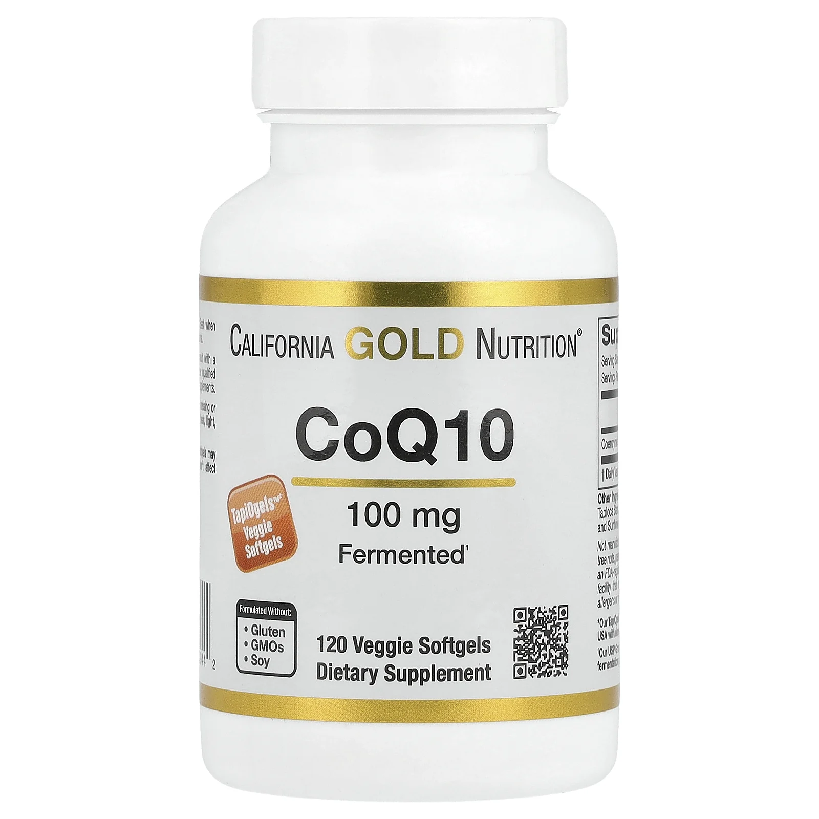 California Gold Nutrition, коэнзим Q10, 100 мг, 120 растительных капсул