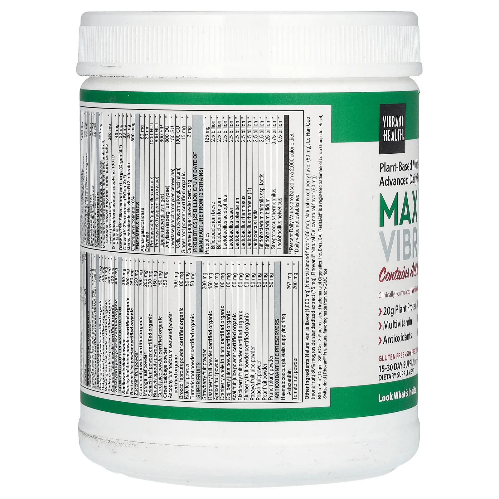 Vibrant Health, Maximum Vibrance, версия 6.1, стручок ванили, 618,6 г (21,82 унции)