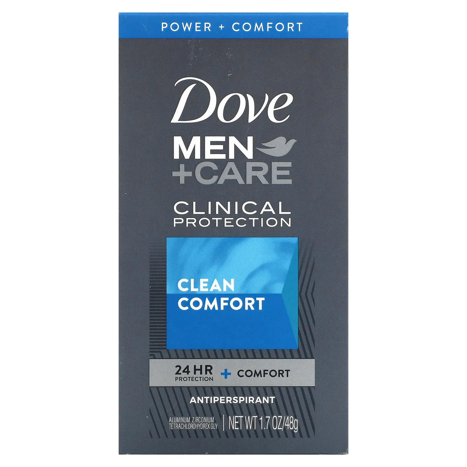 Dove, Men+Care, дезодорант-антиперспирант, клиническая защита, «Чистый комфорт», 48 г (1,7 унции)