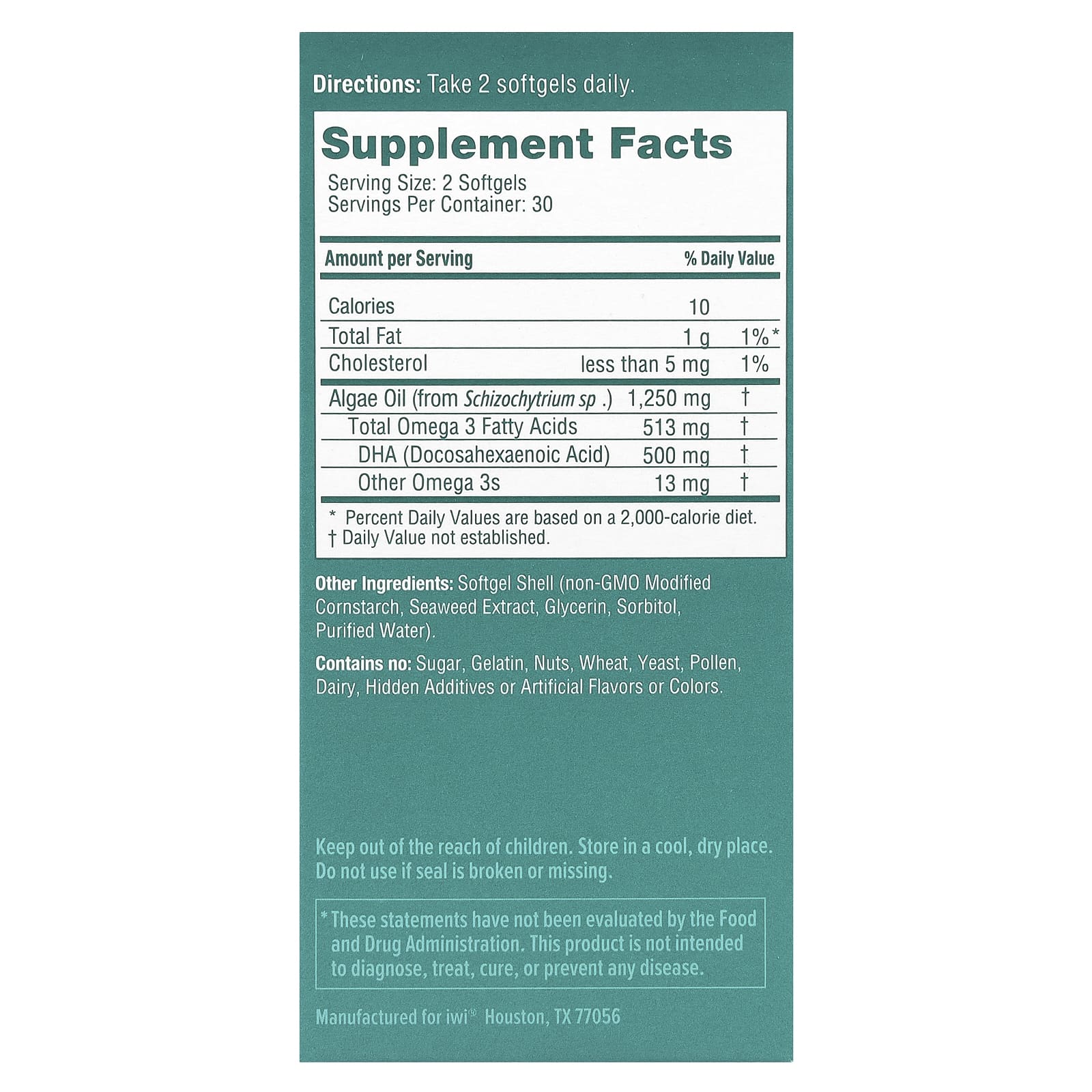 iWi, Омега-3 ДГК, 60 мягких таблеток