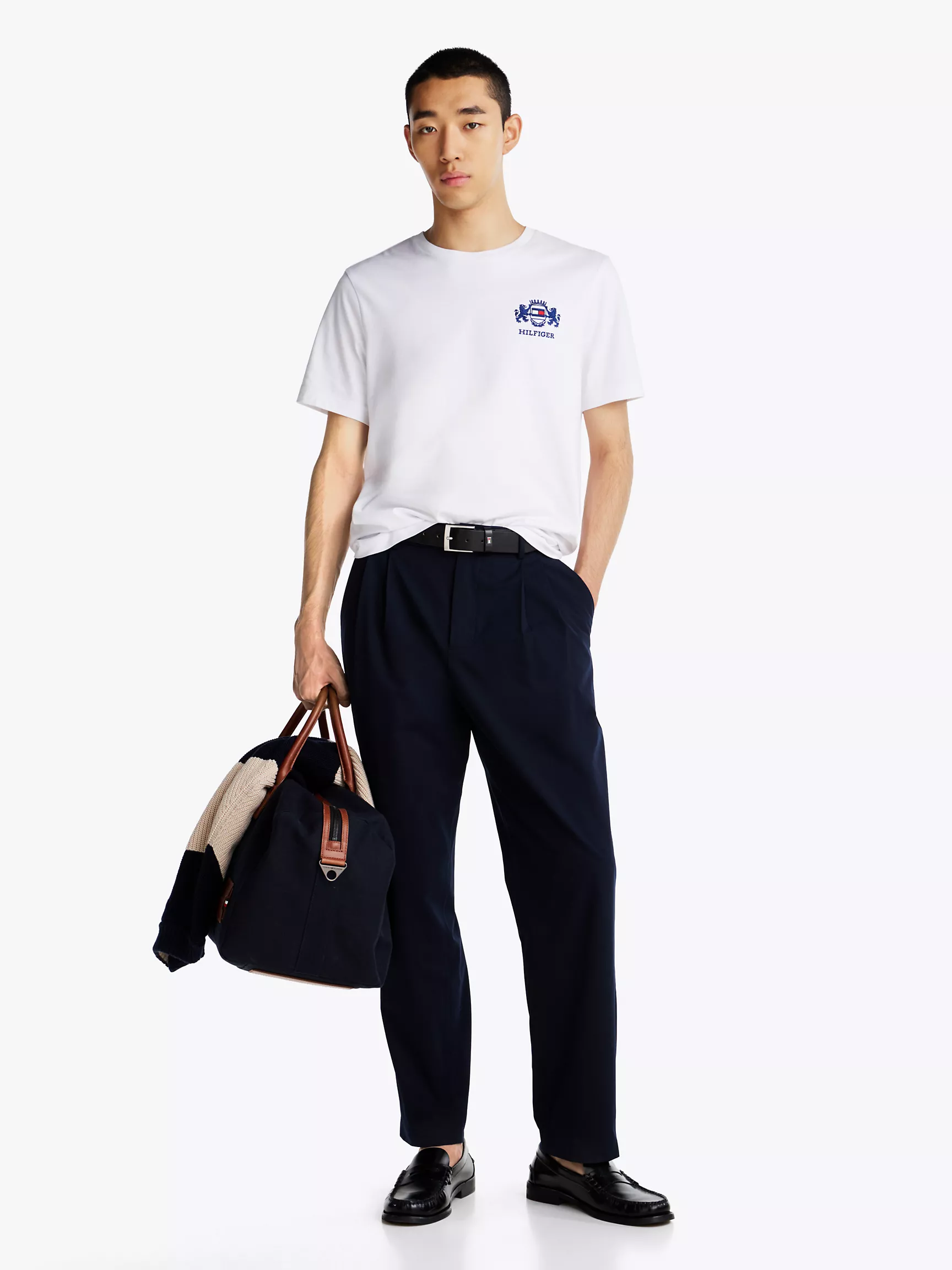 Мужская футболка Tommy Hilfiger, Футболка с вышитым флагом и гербом