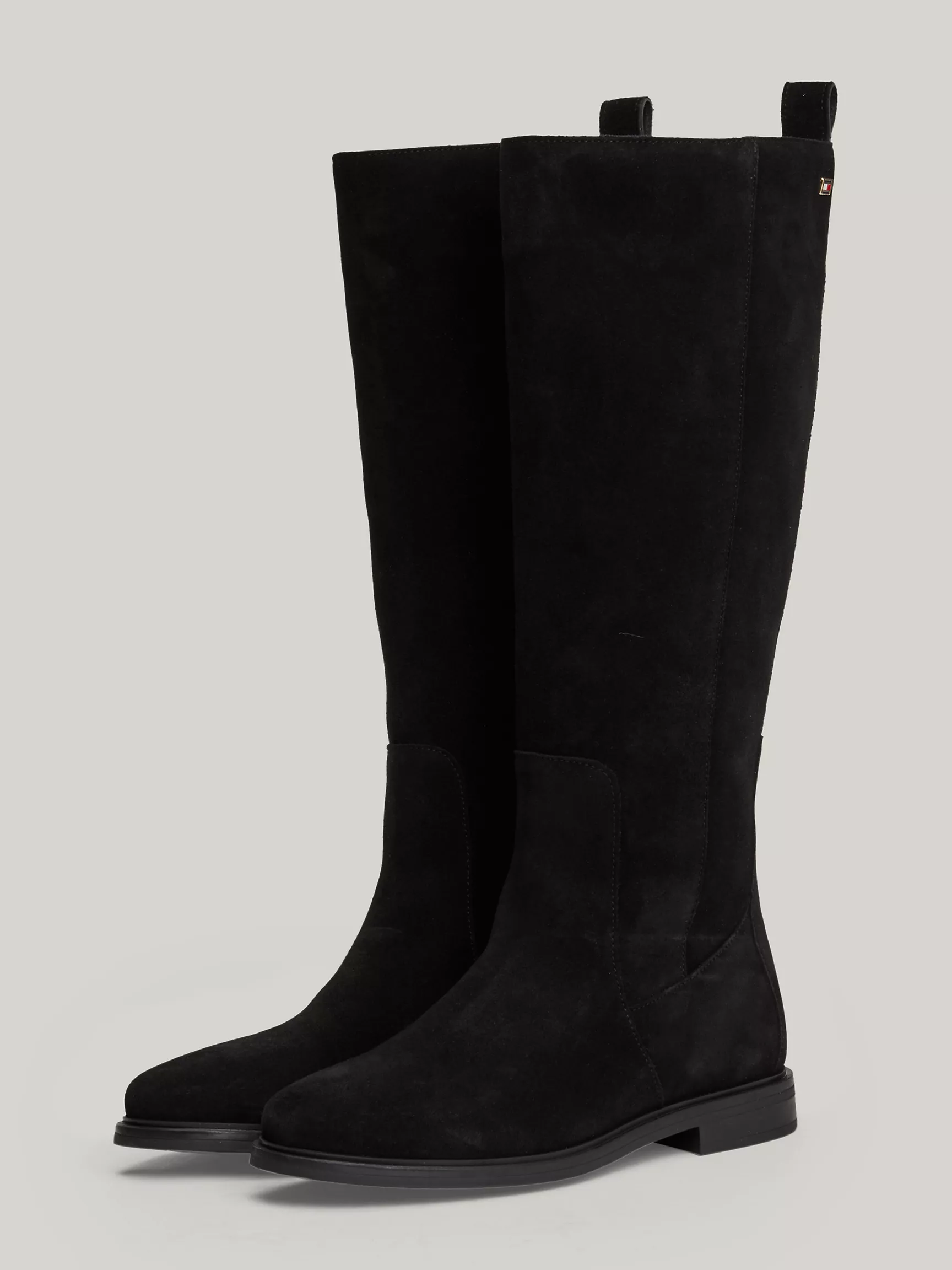 Женские ботинки Tommy Hilfiger, Замшевые высокие сапоги на молнии