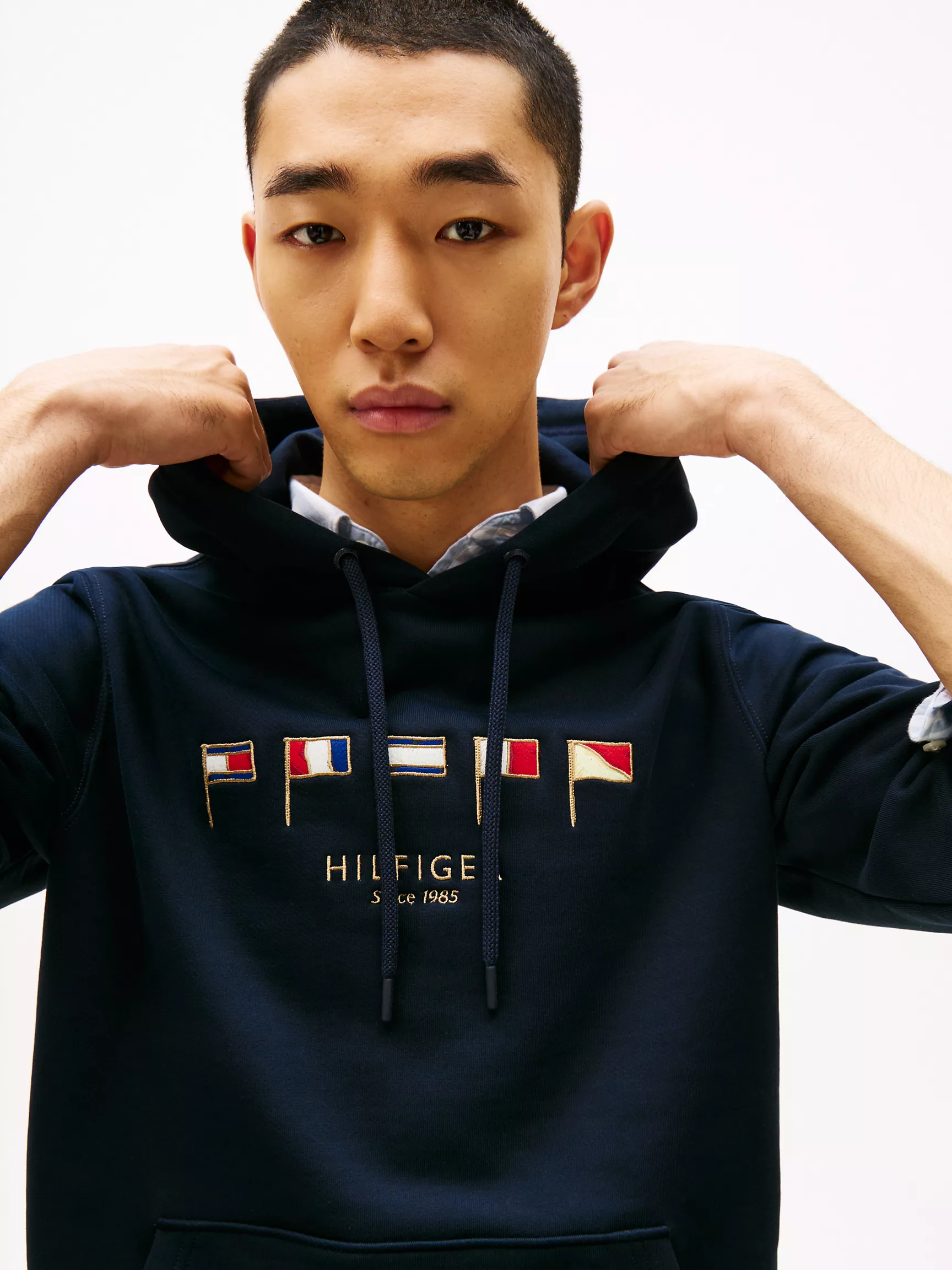Мужское худи Tommy Hilfiger, Худи с вышитым морским флагом
