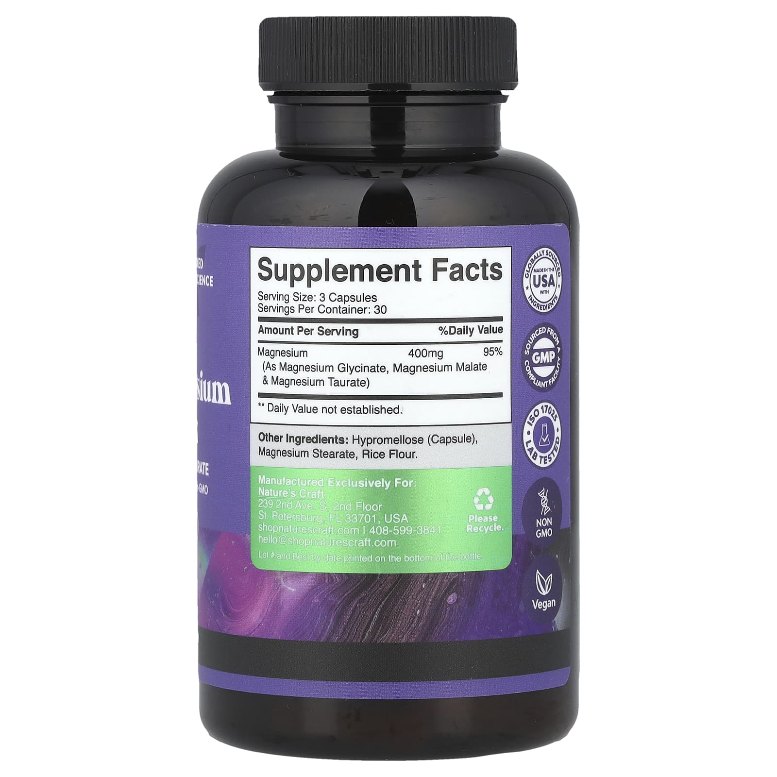 Nature's Craft, Triple Magnesium Complex, 90 капсул