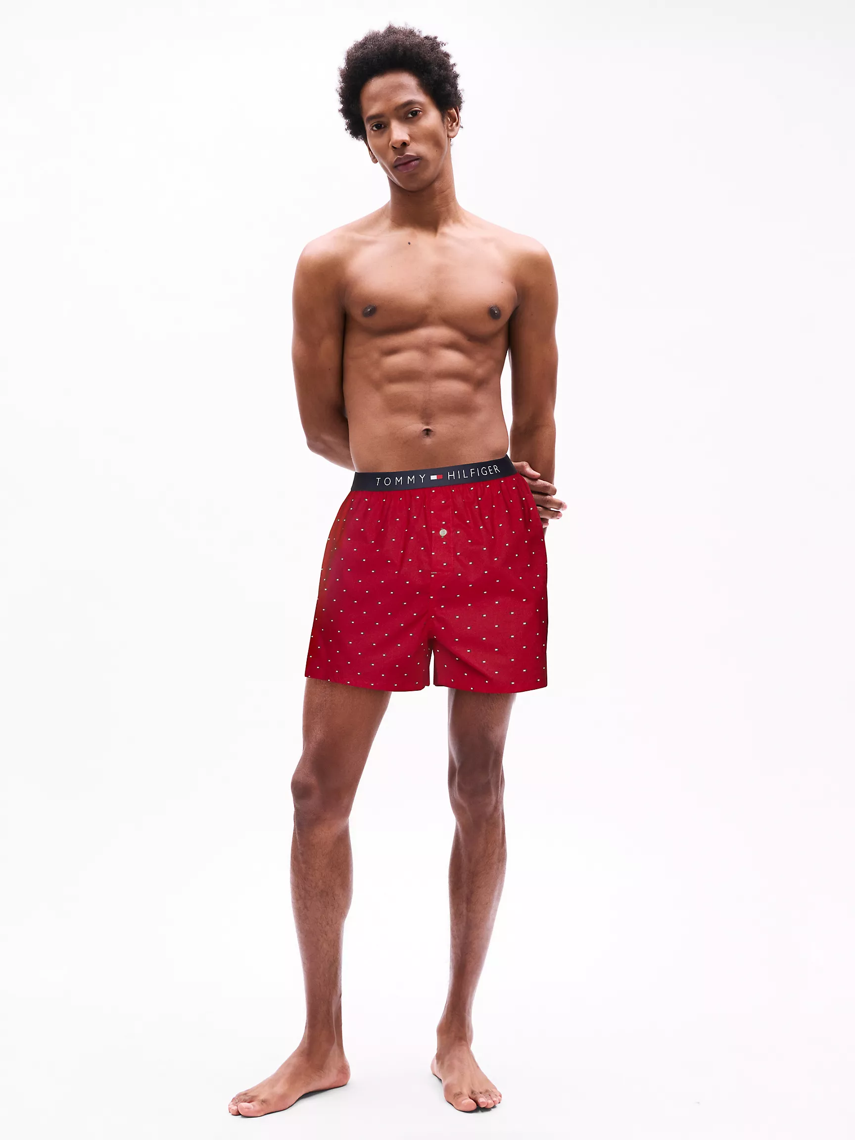 Мужское нижнее белье Tommy Hilfiger, Приталенные тканевые боксеры