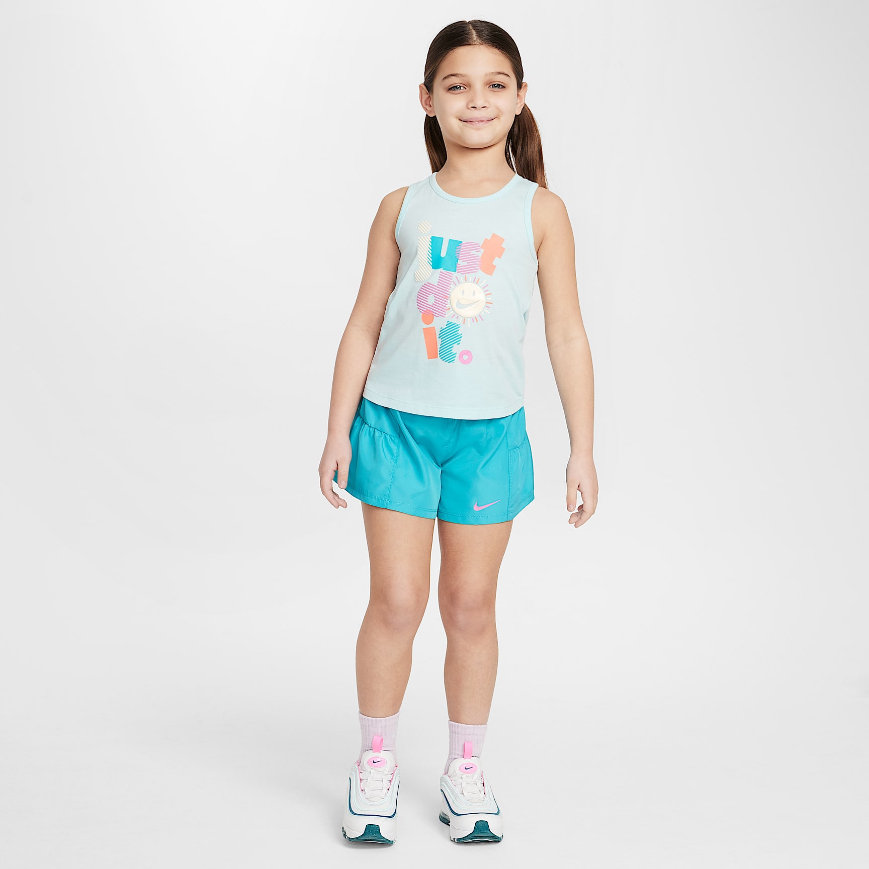 Nike Dri-FIT Sunny Swoosh Little Kids' Tank and Shorts Set