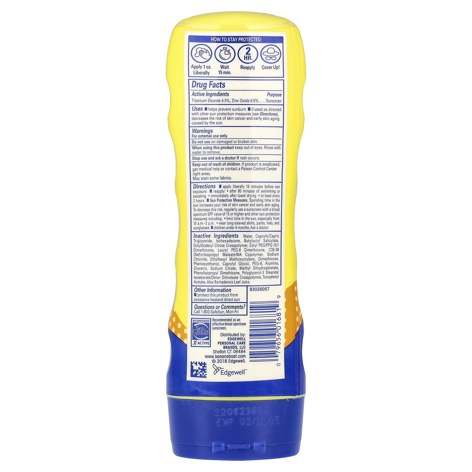 Banana Boat, Kids Sport, солнцезащитный лосьон, SPF 50+, 177 мл (6 жидк. унц.)