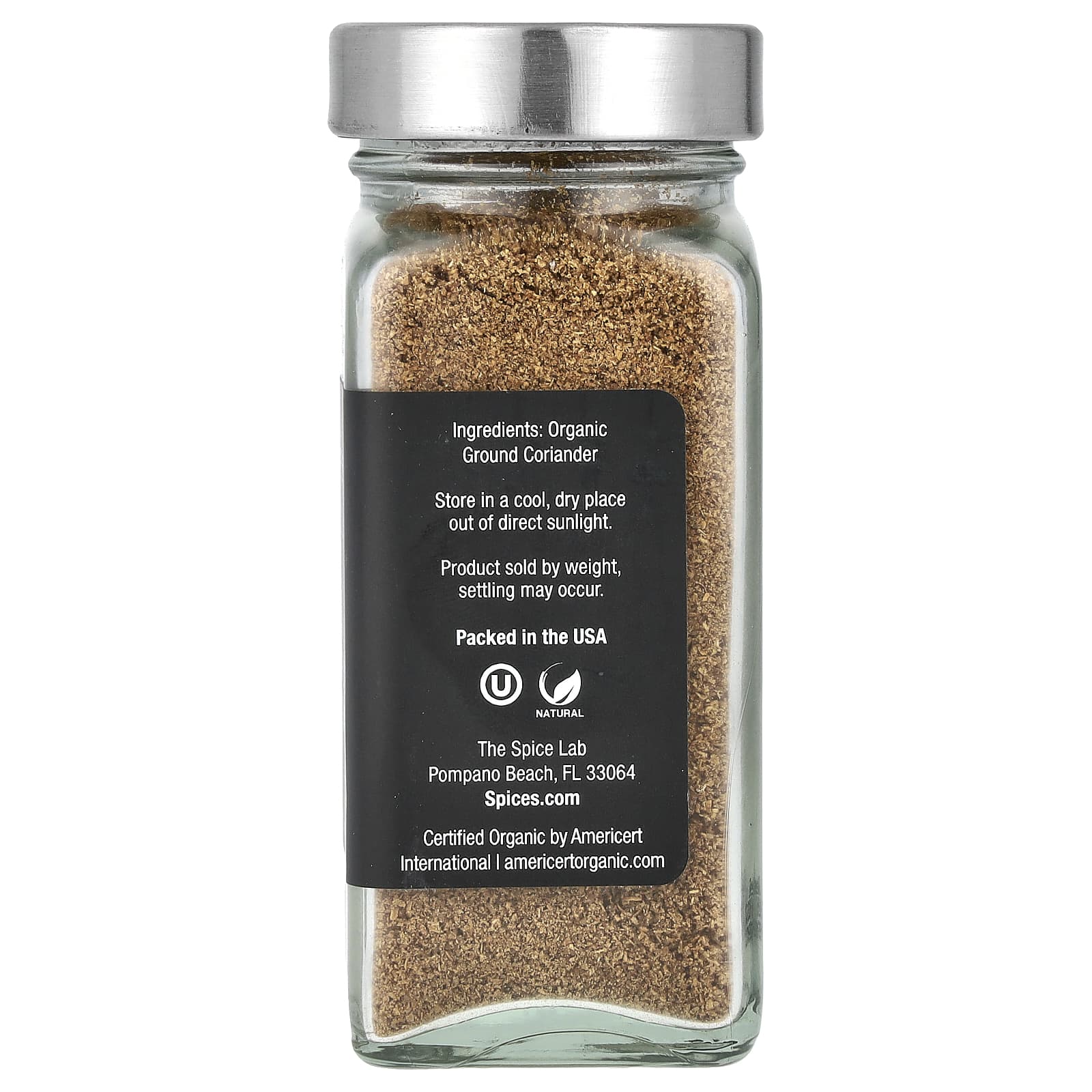 The Spice Lab, Органический молотый кориандр, 51 г (1,8 унции)