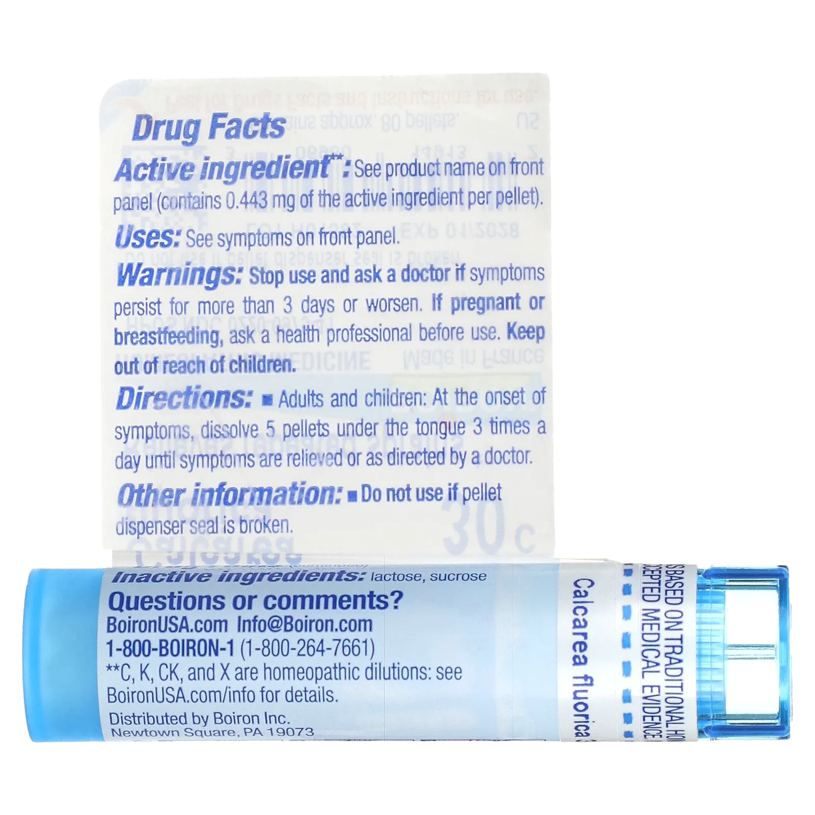 Boiron, Калькарея флюорика, 30 ° C, прибл. 80 гранул