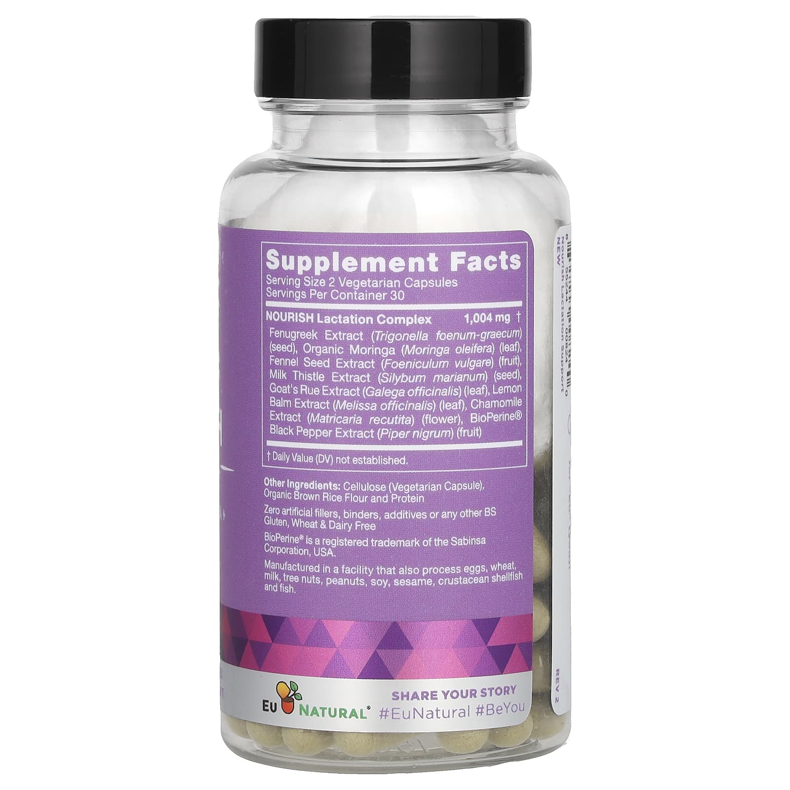 Eu Natural, Nourish, Fenugreek & Moringa, 60 Vegetarian Capsles