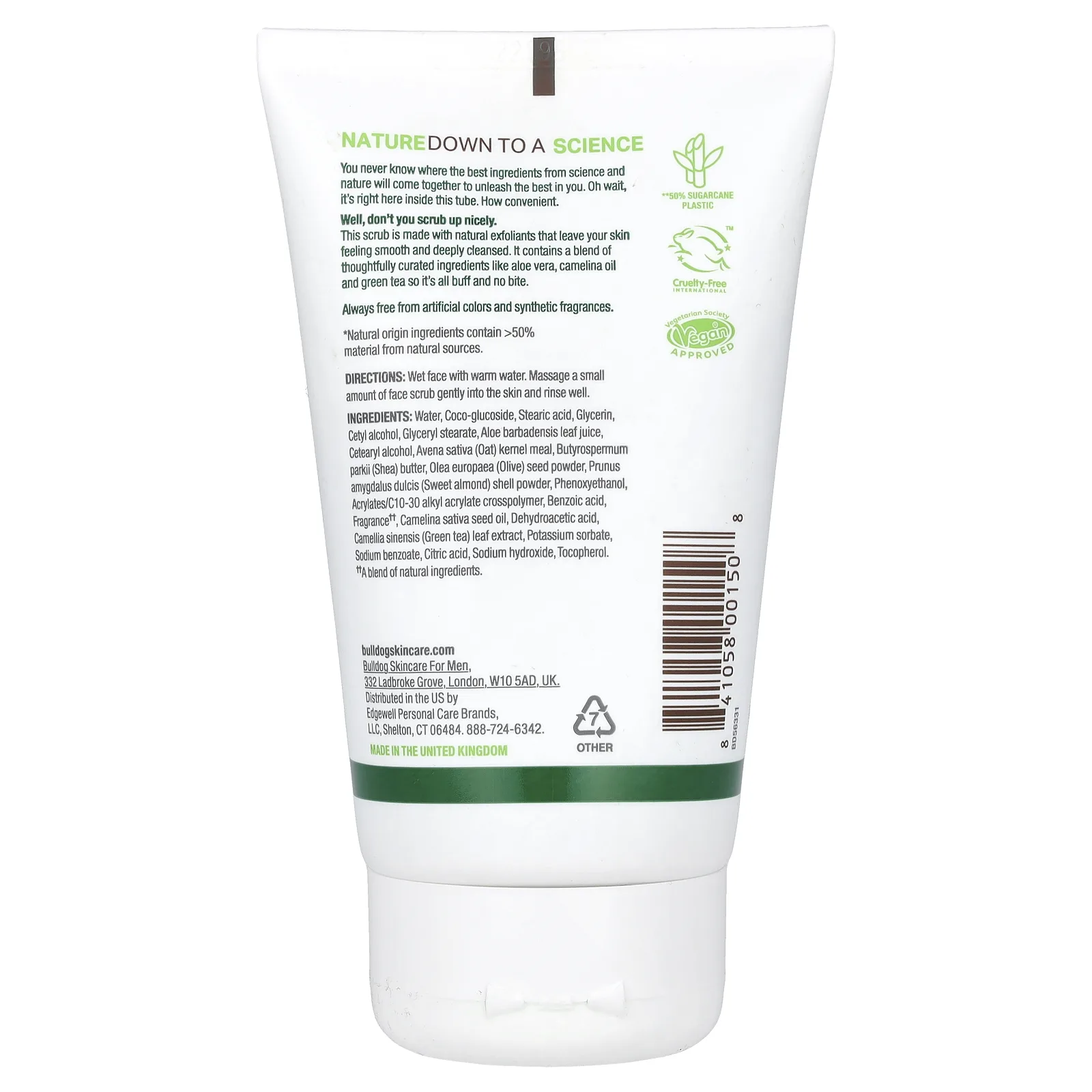 Bulldog Skincare For Men, оригинальный скраб для лица, 125 мл (4,2 жидк. унции)