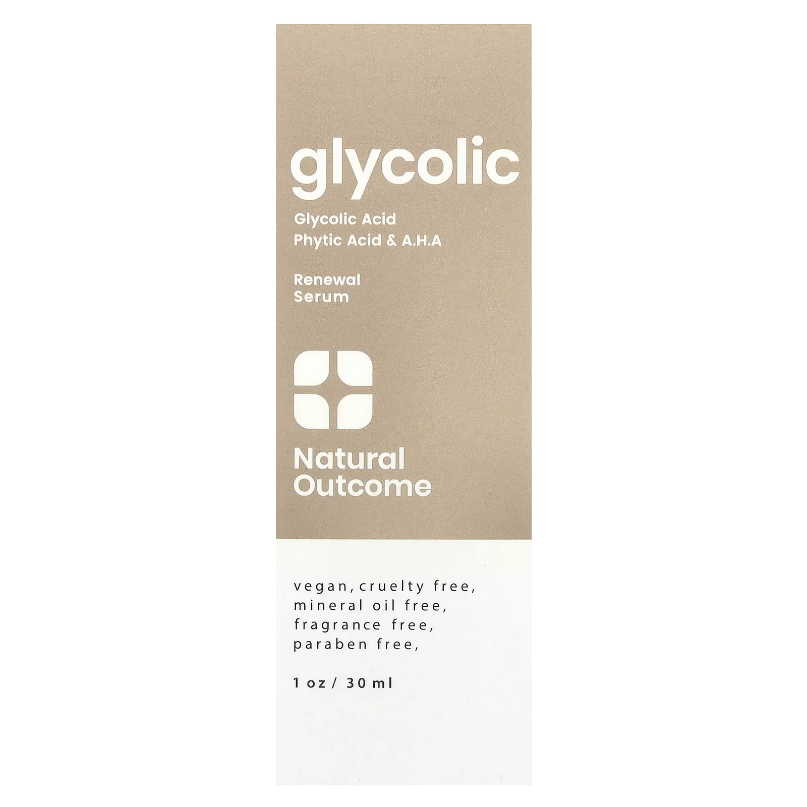 Natural Outcome, Glycolic, восстанавливающая сыворотка, без отдушек, 30 мл (1 унция)