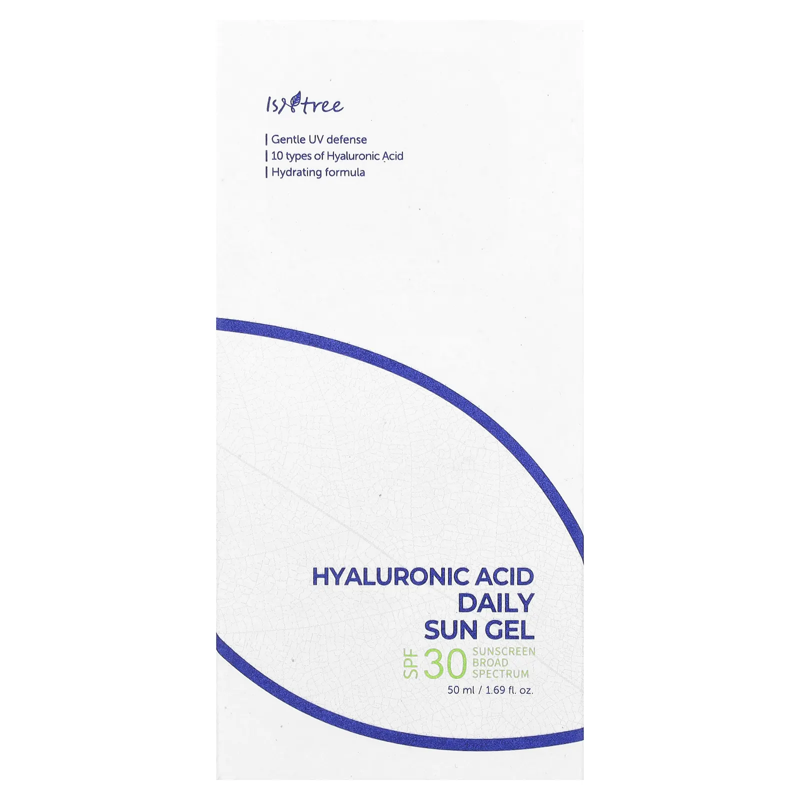 ISNtree, Ежедневный солнцезащитный гель с гиалуроновой кислотой, SPF 30, 50 мл (1,69 жидк. унц.)