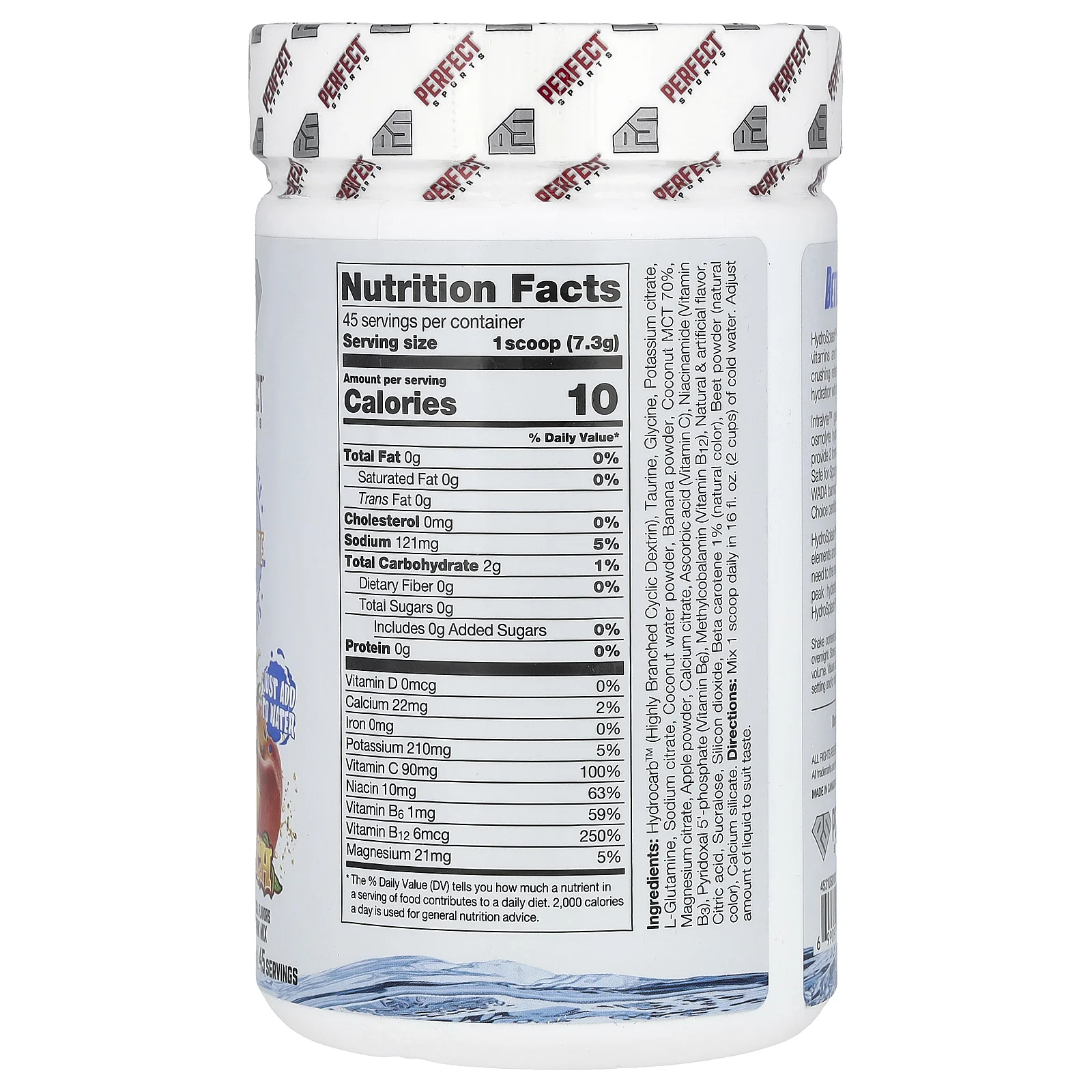 PERFECT Sports, Hydro Splash, двойное увлажнение, персик, 331 г (11,7 унции)