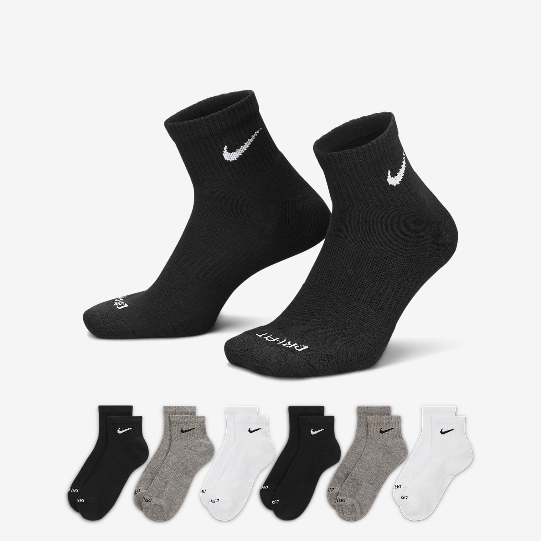 Nike Everyday Plus Cushioned Training Ankle Socks (6 Pairs)