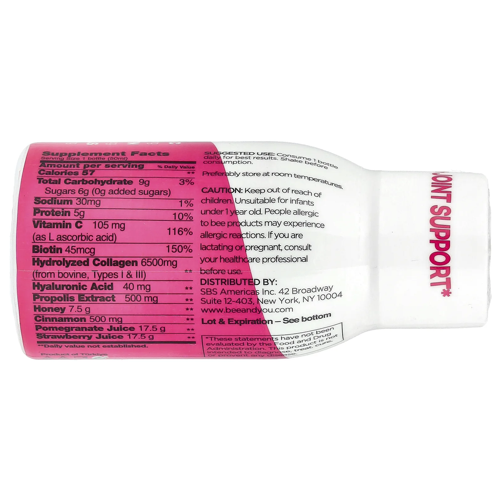 Bee & You, Collagen Shot, 50 мл (1,69 жидк. Унции)