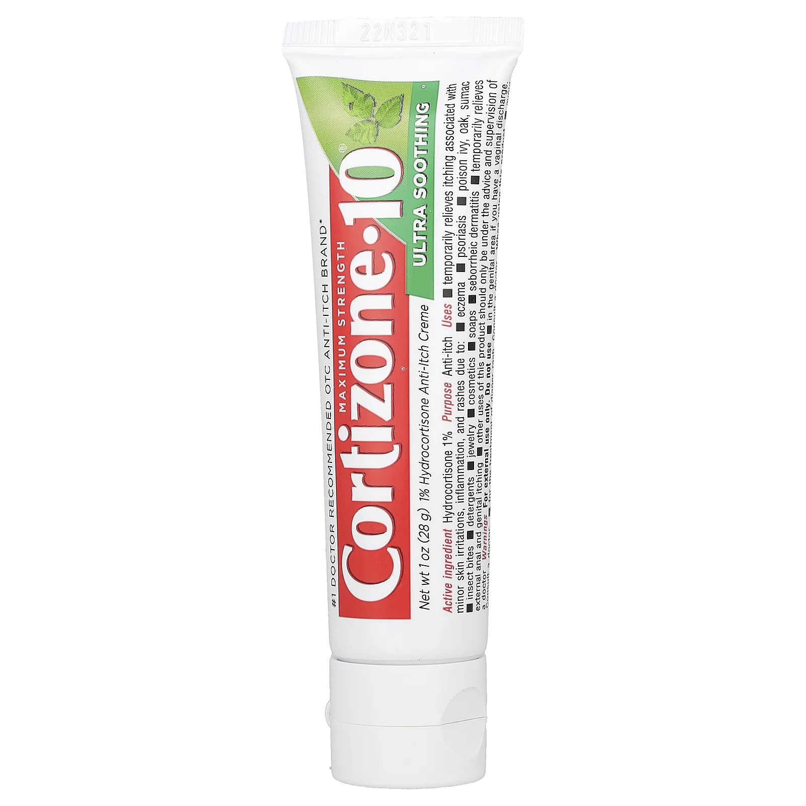 Cortizone 10, Maximum Strength, ультрауспокаивающий крем, 28 г (1 унция)
