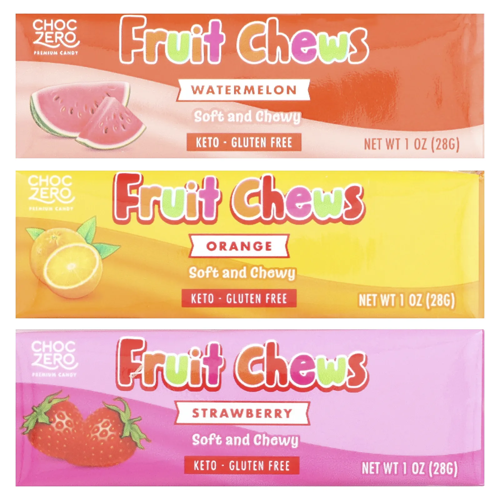 ChocZero, Фруктовые жевательные таблетки, разнообразные, 64 шт., 224 г (8 унций)