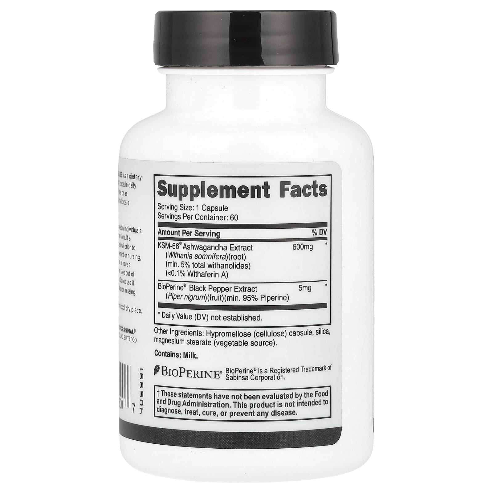 PrePrimal, KSM-66®, экстракт ашваганды, 60 капсул