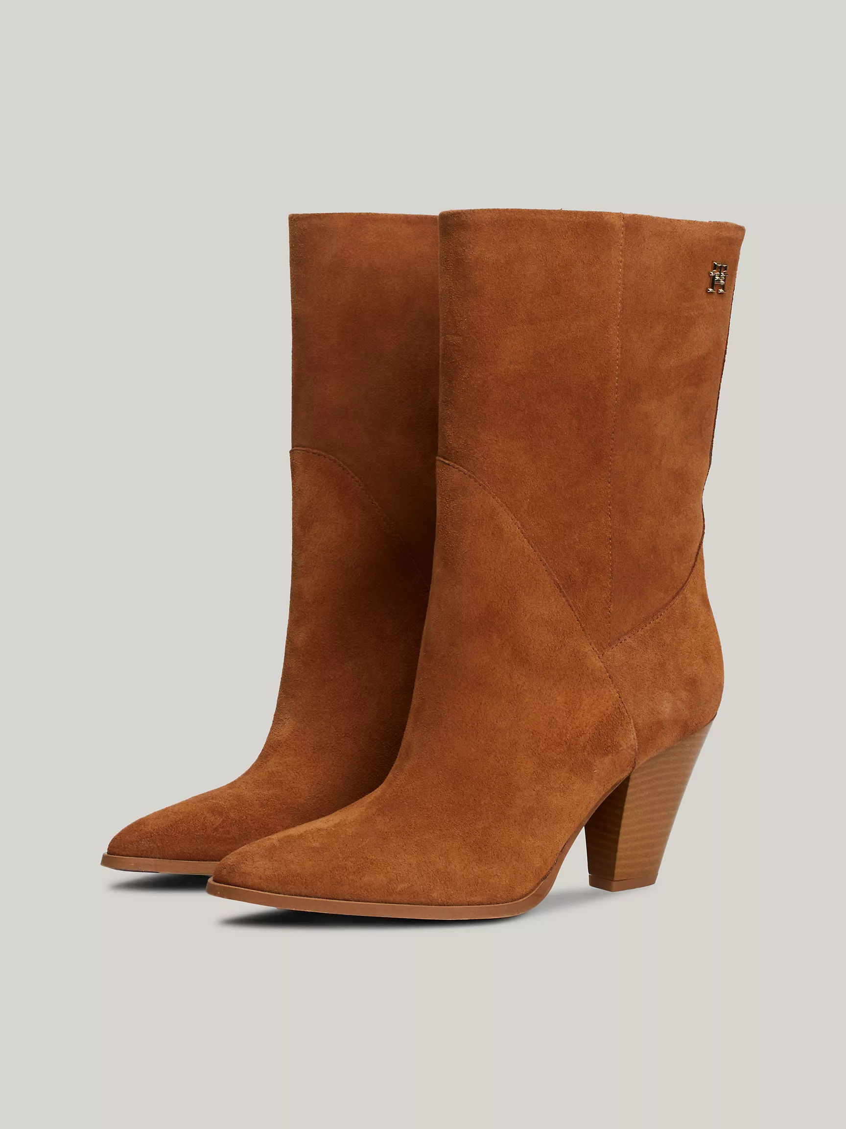 Женские ботинки Tommy Hilfiger, Замшевые ковбойские сапоги с монограммой