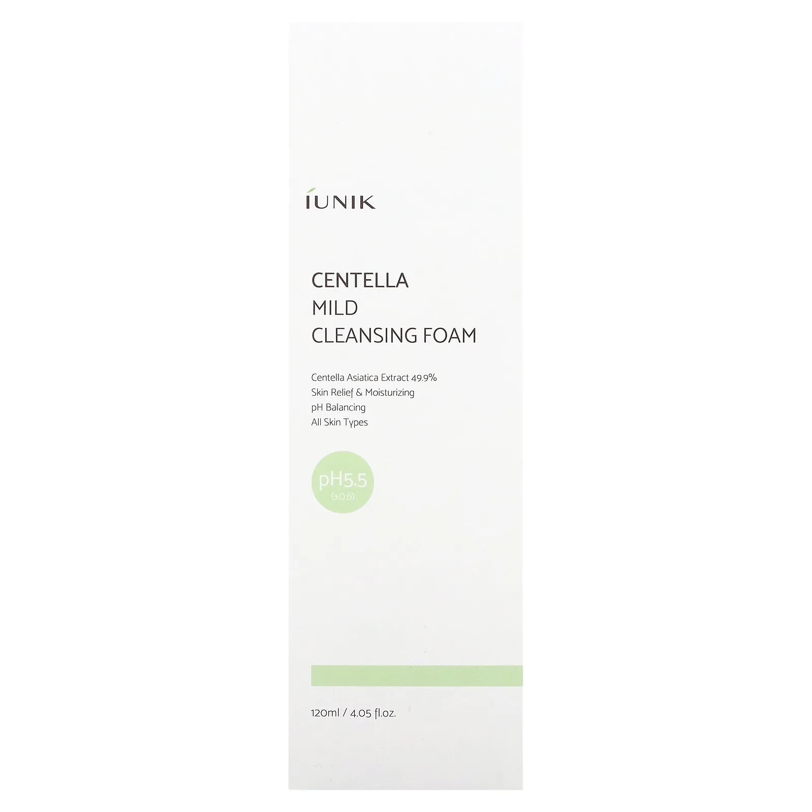 iUNIK, Мягкая очищающая пенка с центеллой, 120 мл (4,05 жидк. Унции)