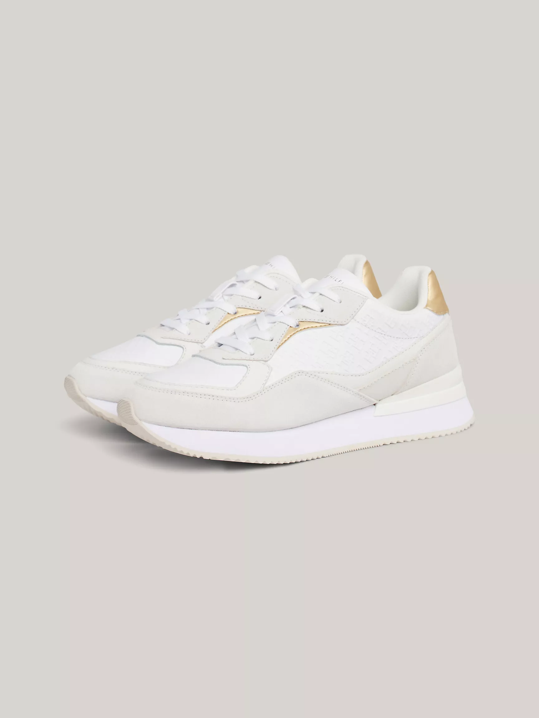 Женские кроссовки Tommy Hilfiger, Роскошные кожаные кеды с монограммным узором