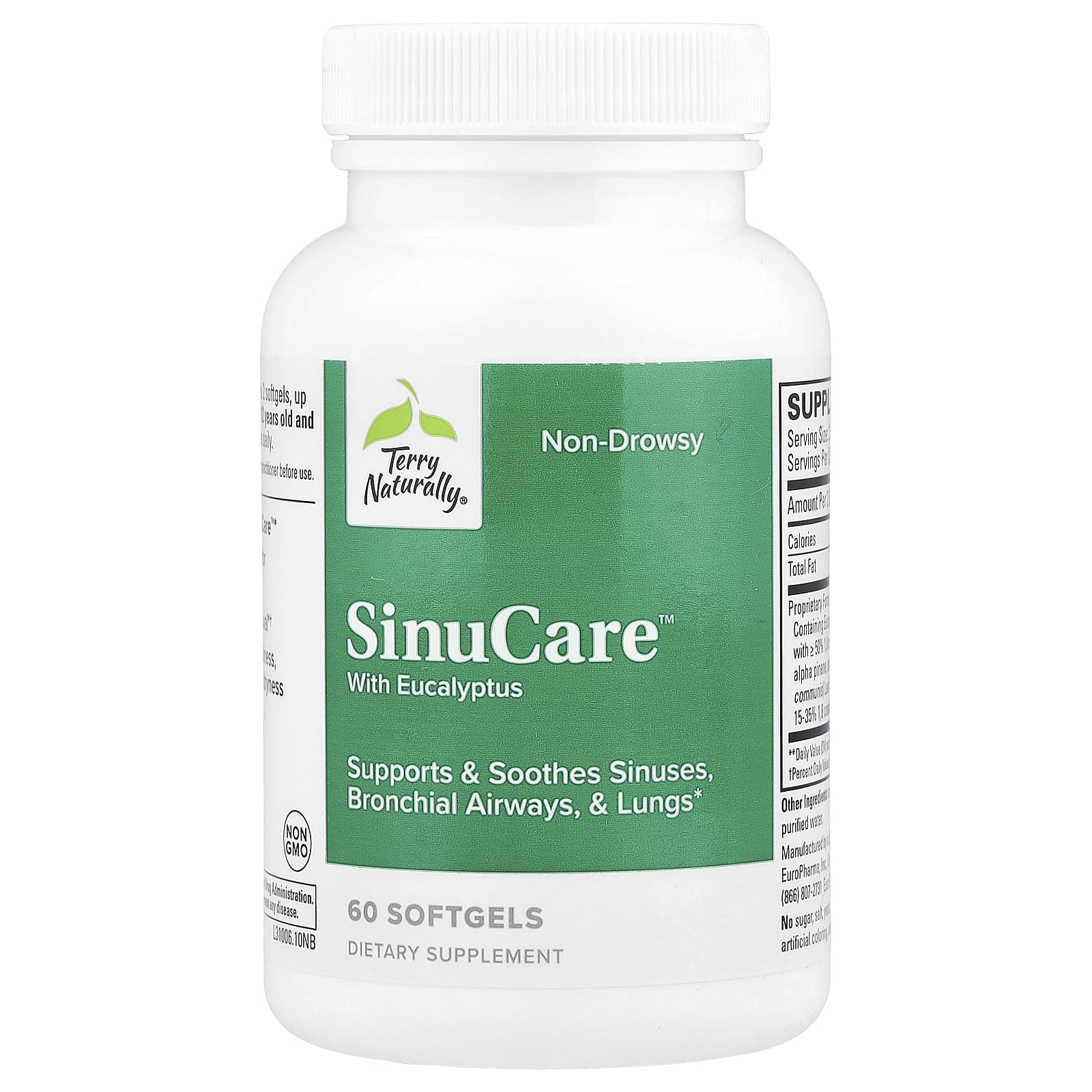 Terry Naturally, SinuCare ™ с эвкалиптом, 60 мягких таблеток