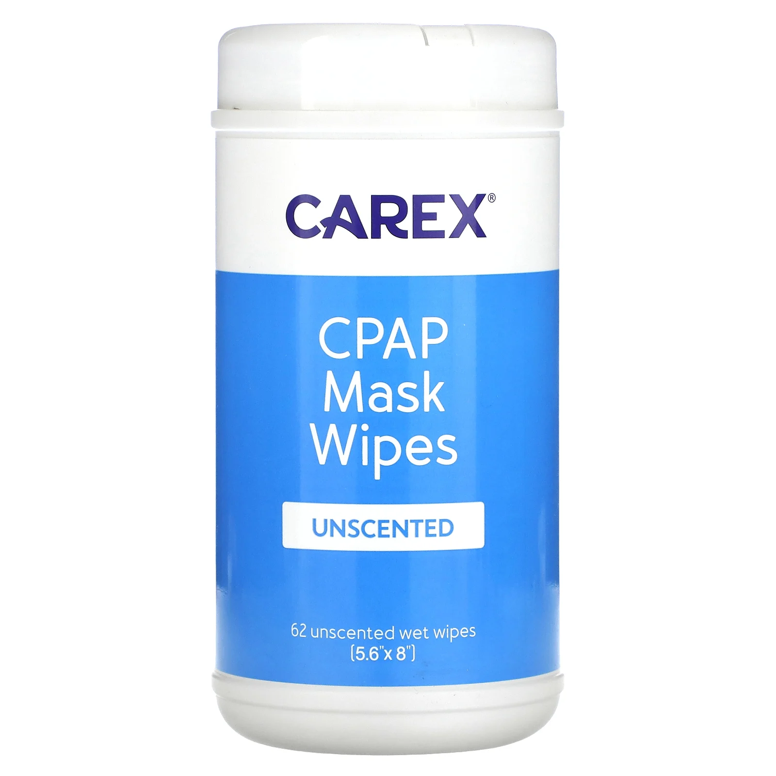 Carex, Салфетки-маски CPAP, без запаха, 62 салфетки