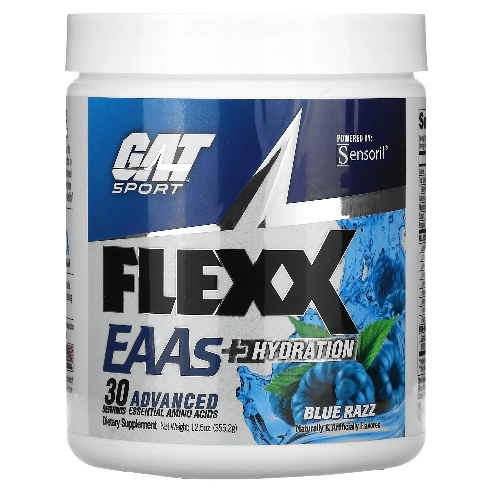GAT, Flexx EAA + Hydration, Blue Razz, 360 г (12,69 унции)