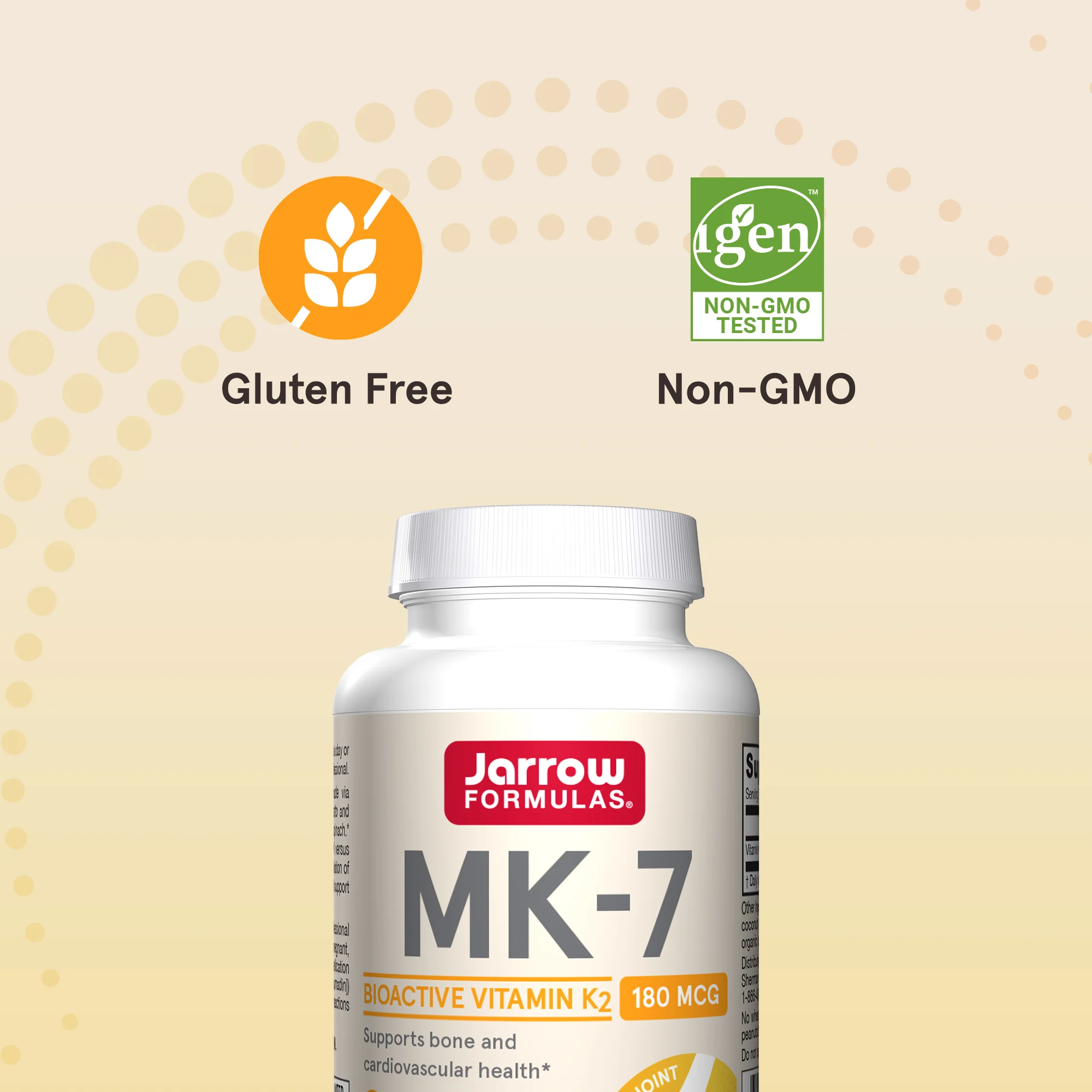 Jarrow Formulas, MK-7, 180 мкг, 30 мягких таблеток