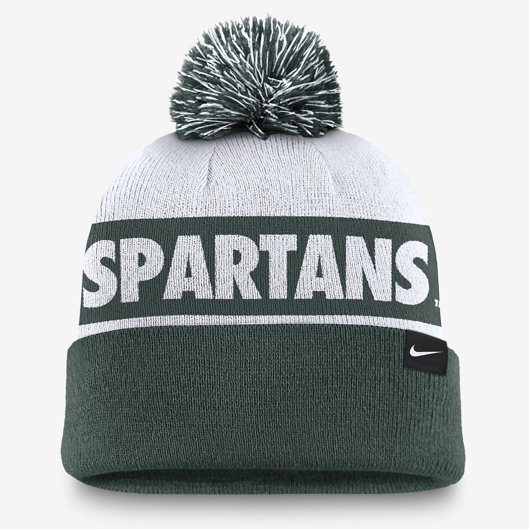 Michigan State Spartans Primetime Peak Men's Nike College Cuffed Pom Beanie