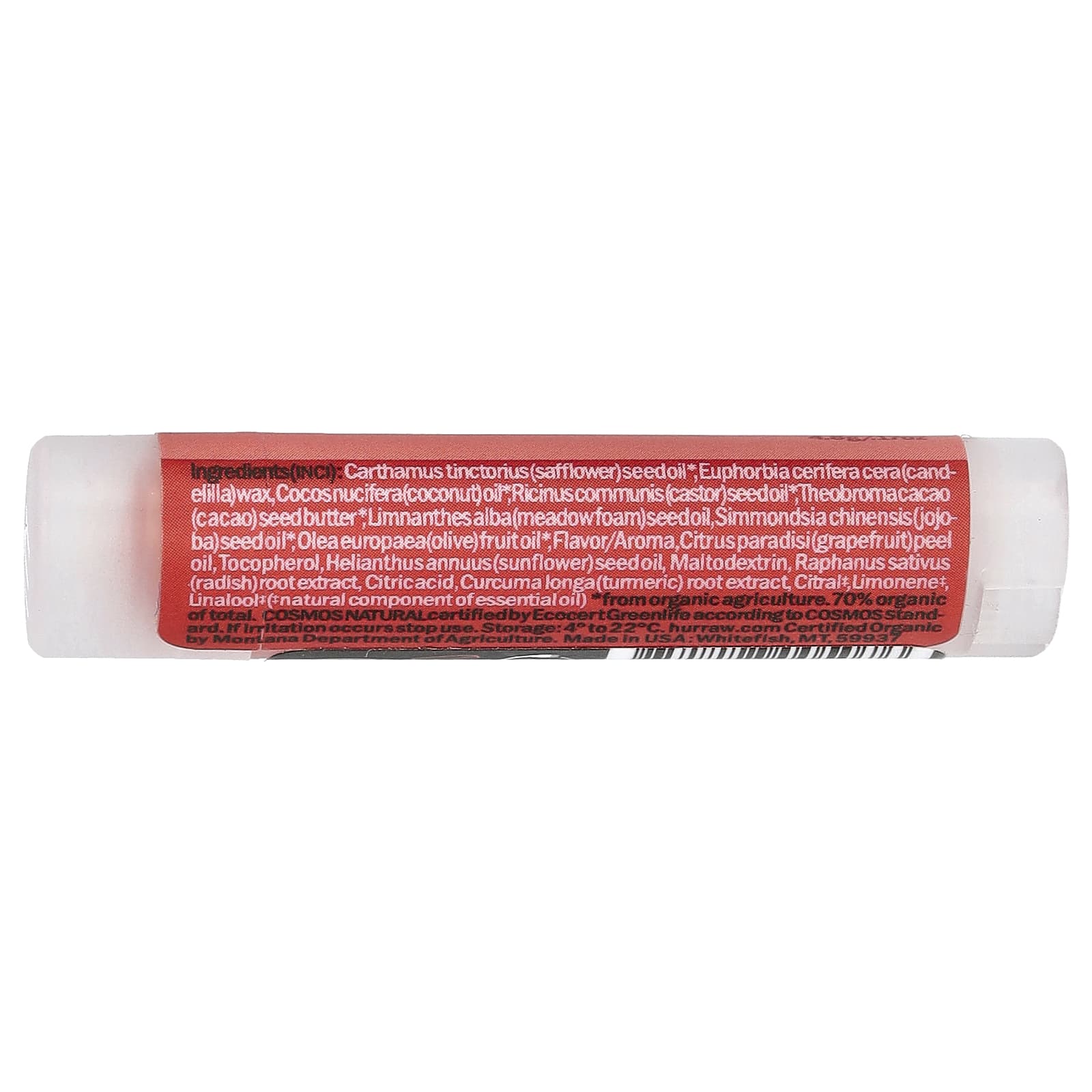 Hurraw! Balm, бальзам для губ, грейпфрут, 4,8 г (0,17 унции)