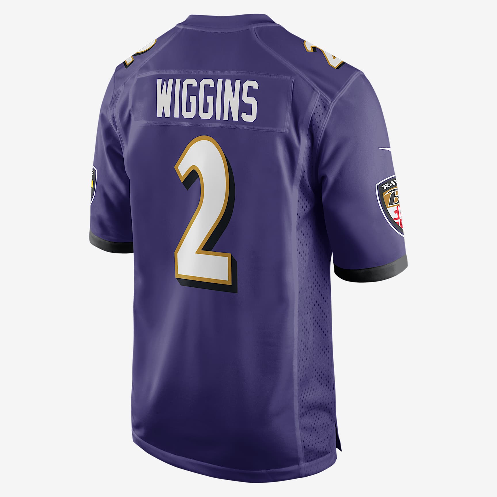 Nate Wiggins Baltimore Ravens Men's Nike NFL Game Football Jersey