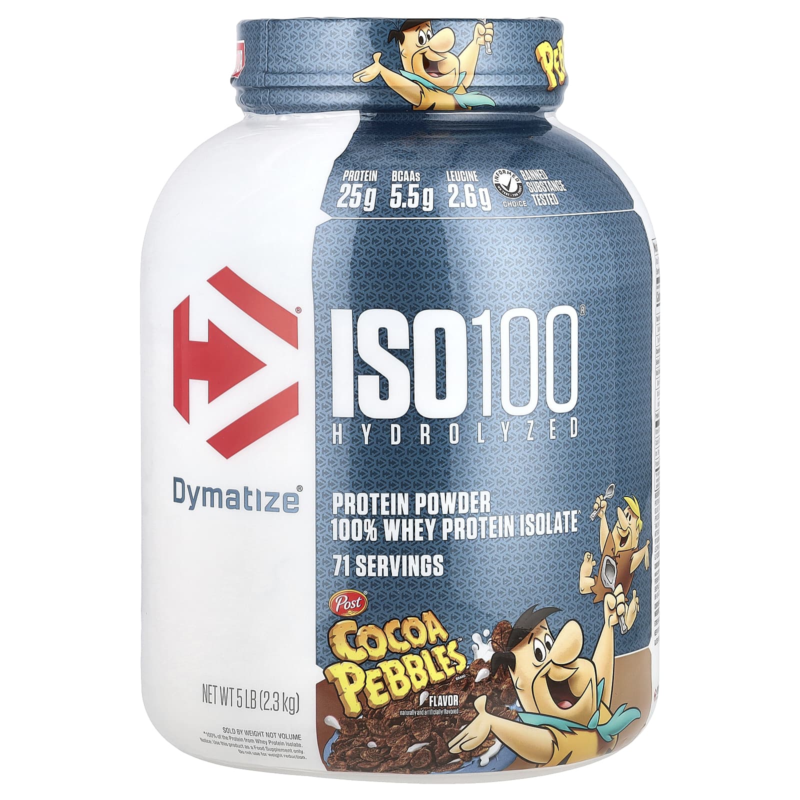 Dymatize, ISO100, гидролизованный 100% изолят сывороточного протеина, шоколадный вкус, 2,3 кг (5 фунтов)