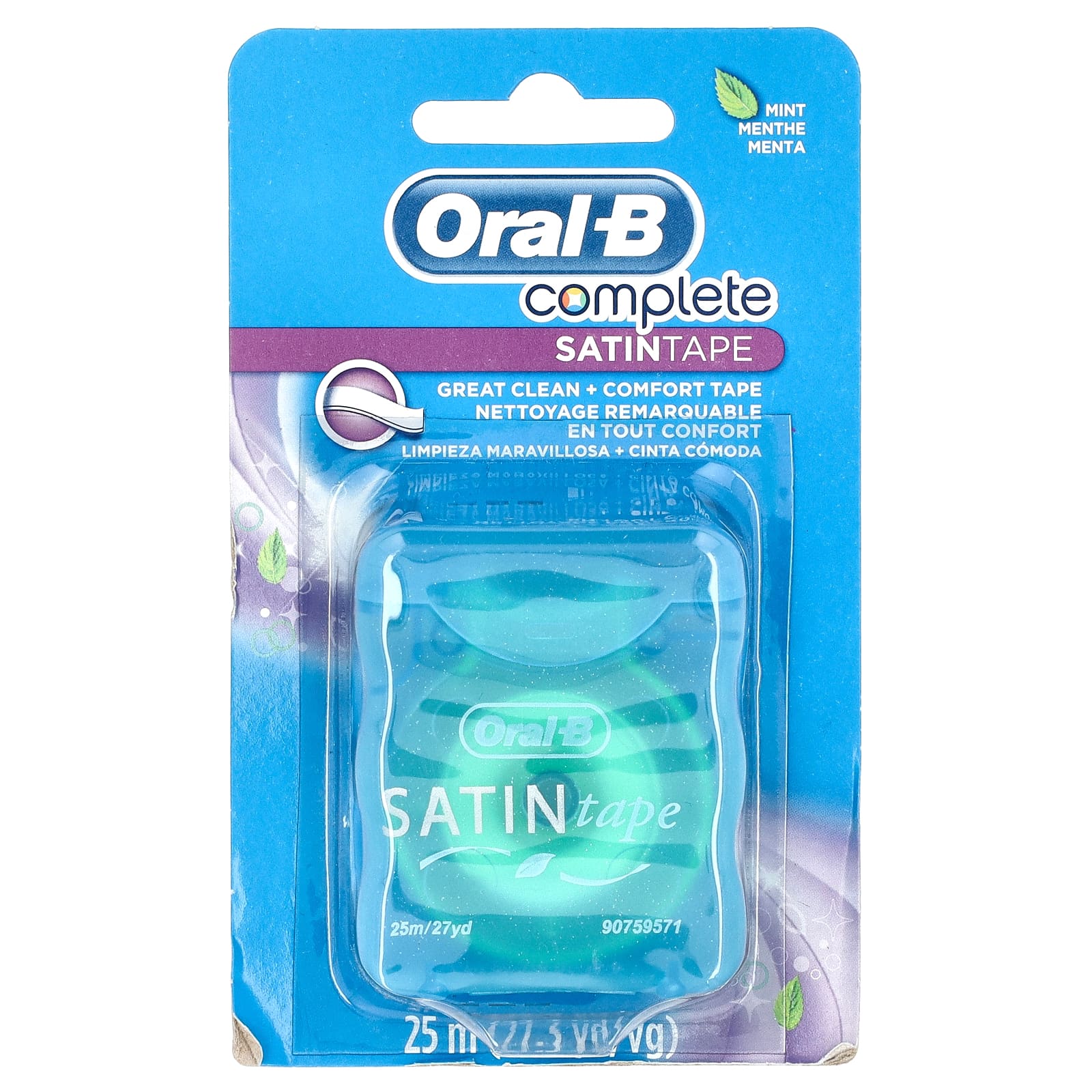 Oral-B, Complete, SatinTape, мятная лента, 25 м (27 ярдов)