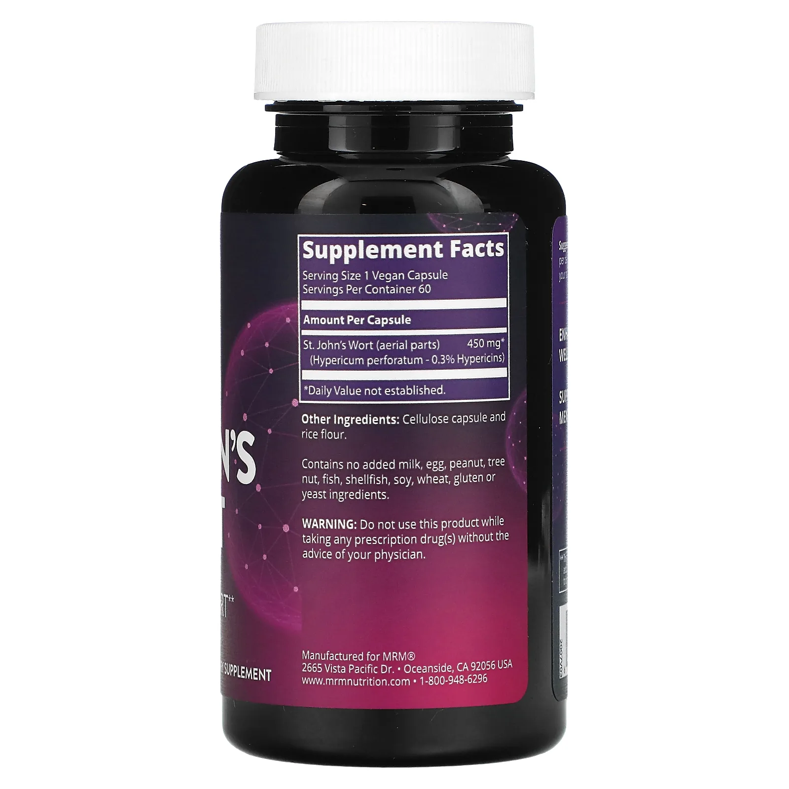 MRM Nutrition, Nutrition, зверобой, 60 веганских капсул