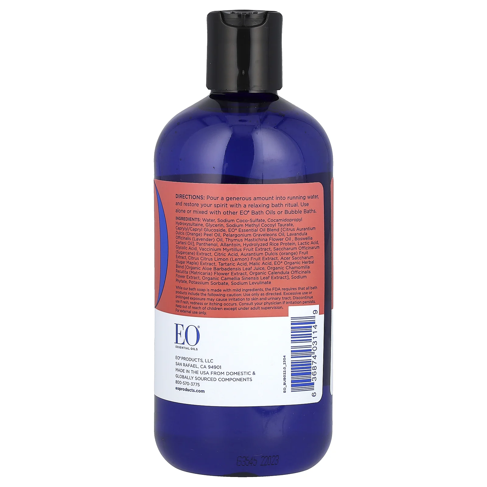EO Products, Warm Embrace Bubble Bath, балансирующая роза и герань, 355 мл (12 жидк. Унций)