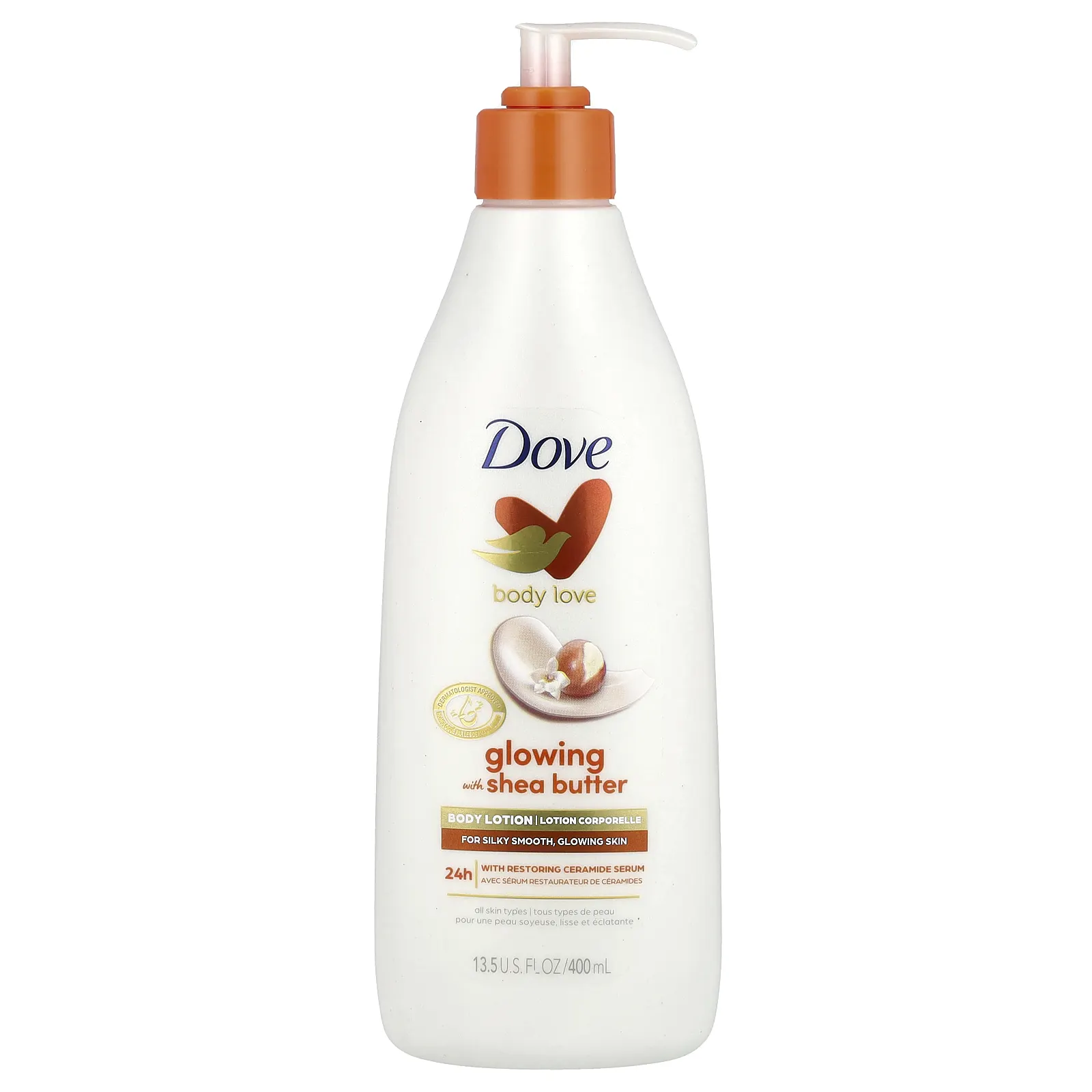 Dove, Лосьон для ухода за телом, масло ши, 400 мл (13,5 жидк. Унции)