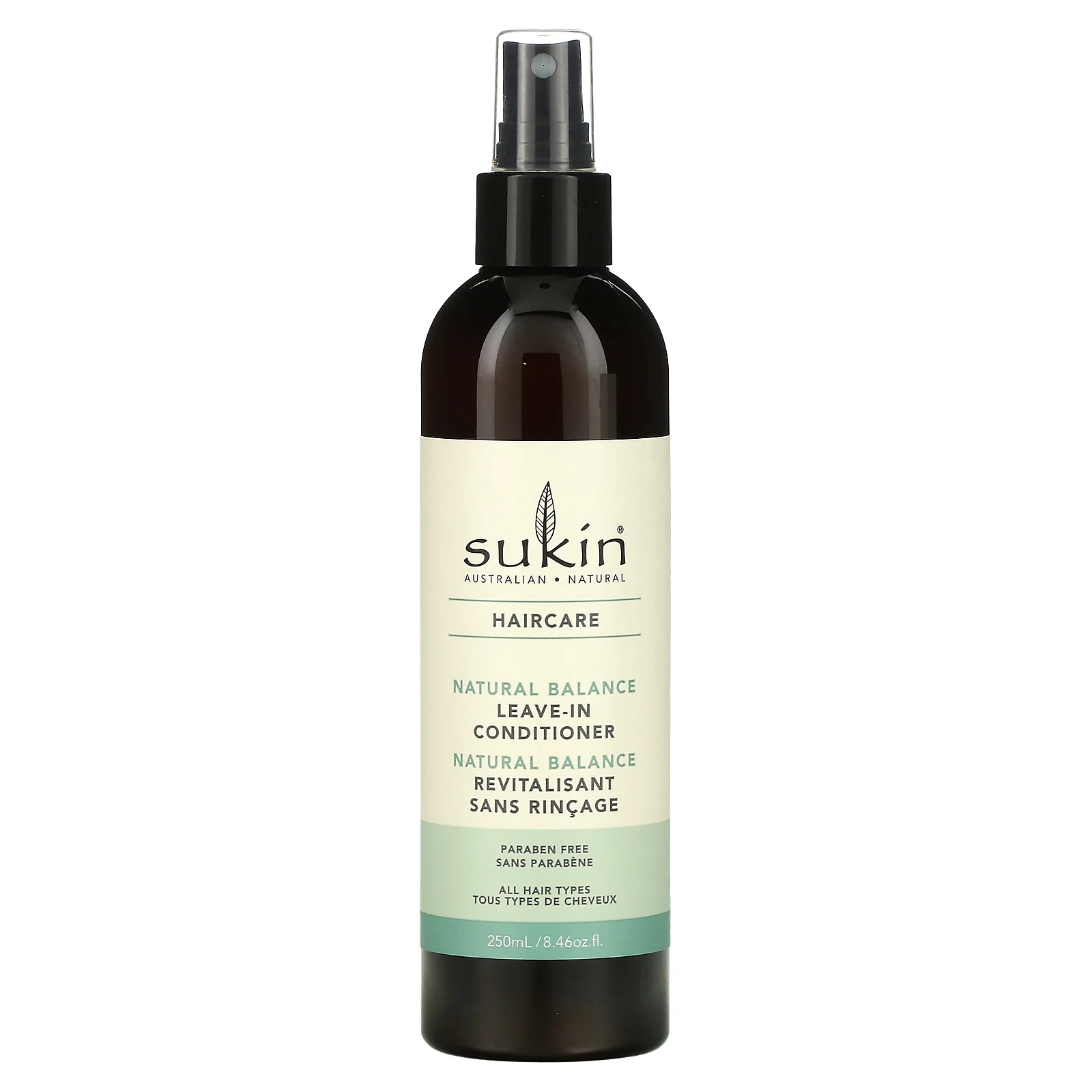 Sukin, Haircare, несмываемый кондиционер Natural Balance, для всех типов волос, 250 мл (8,46 жидк. Унции)