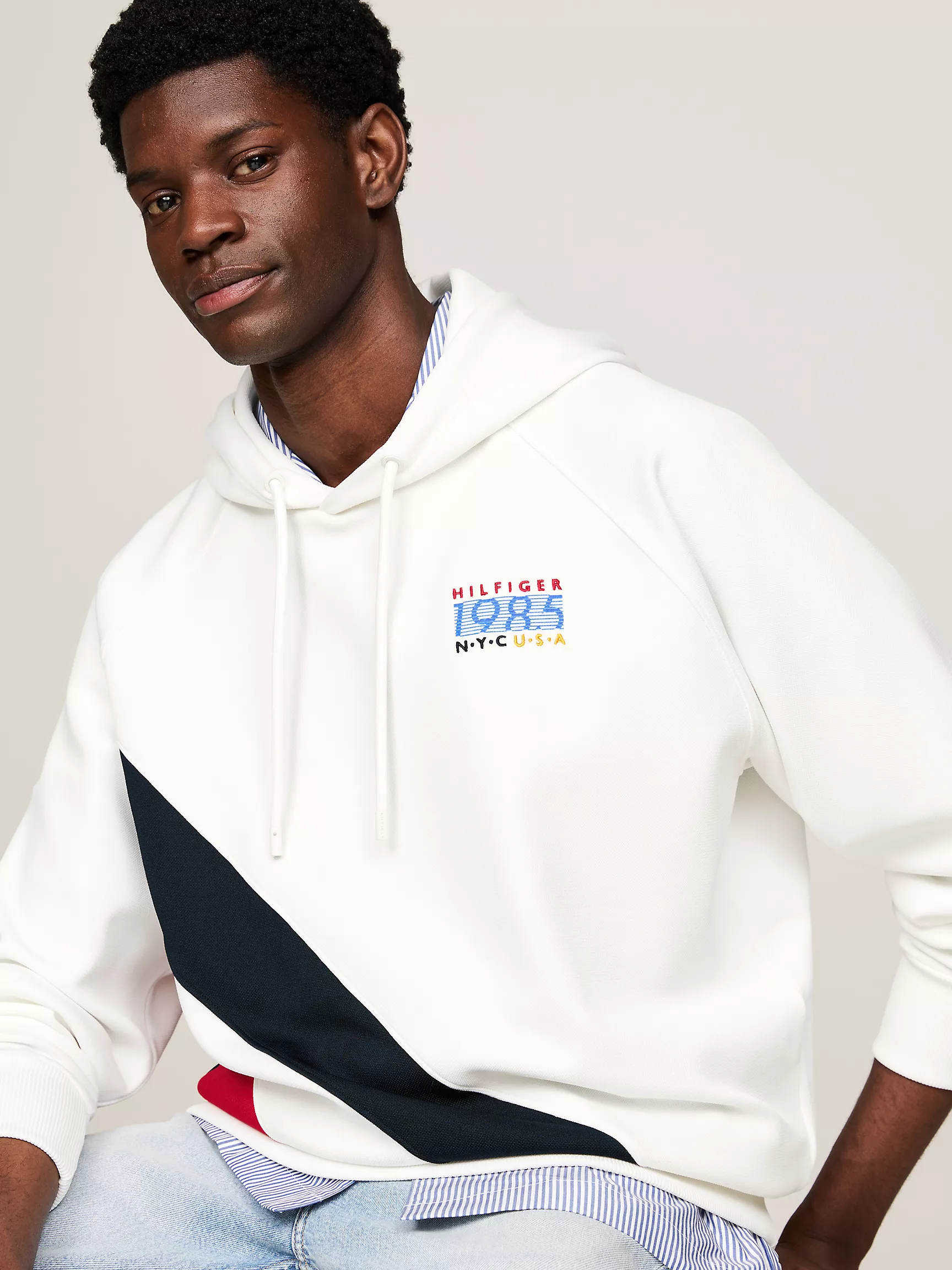 Мужское худи Tommy Hilfiger, Худи с полосками Hilfiger Team