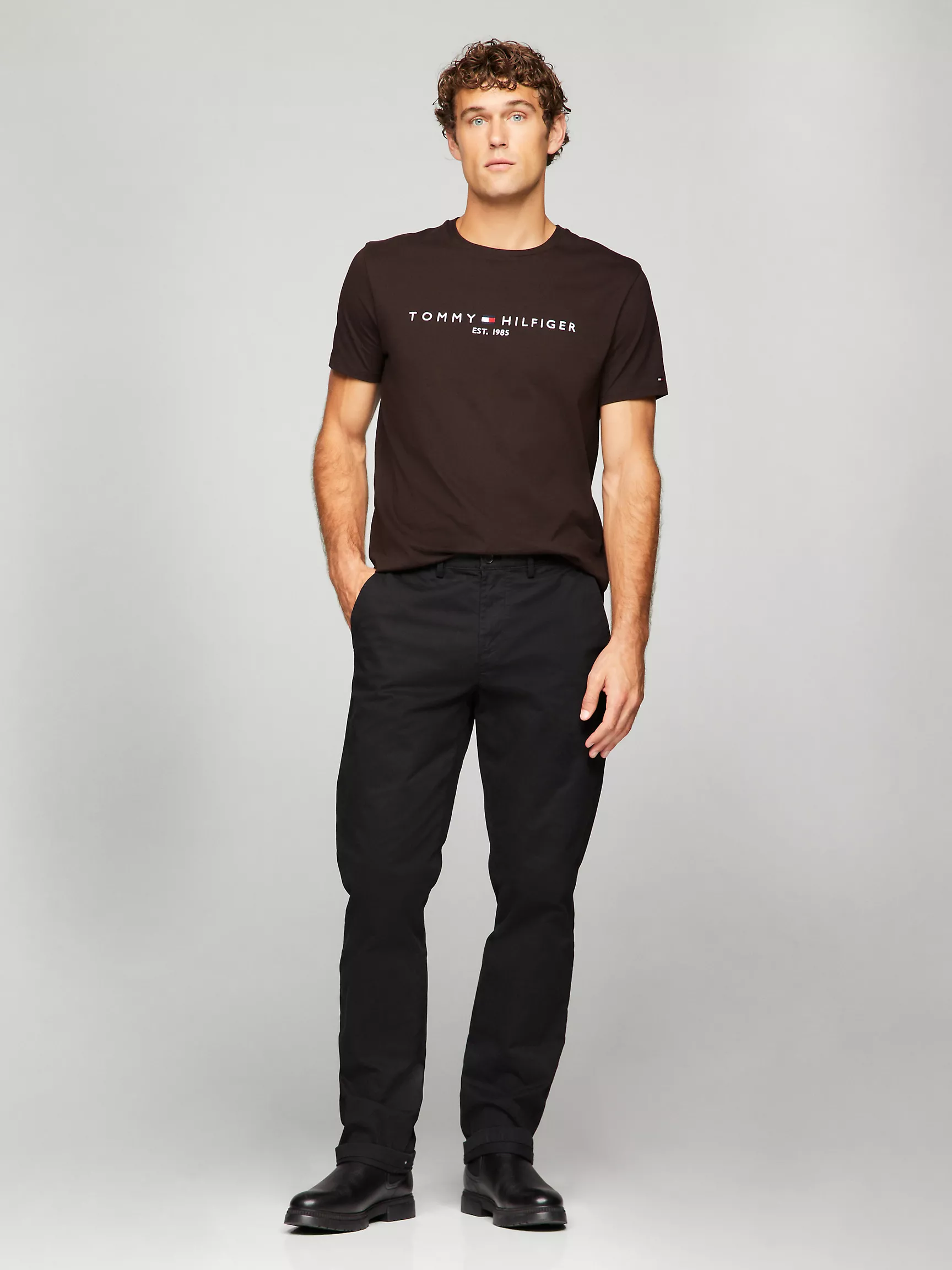 Мужская футболка Tommy Hilfiger, Футболка с вышитым логотипом Tommy