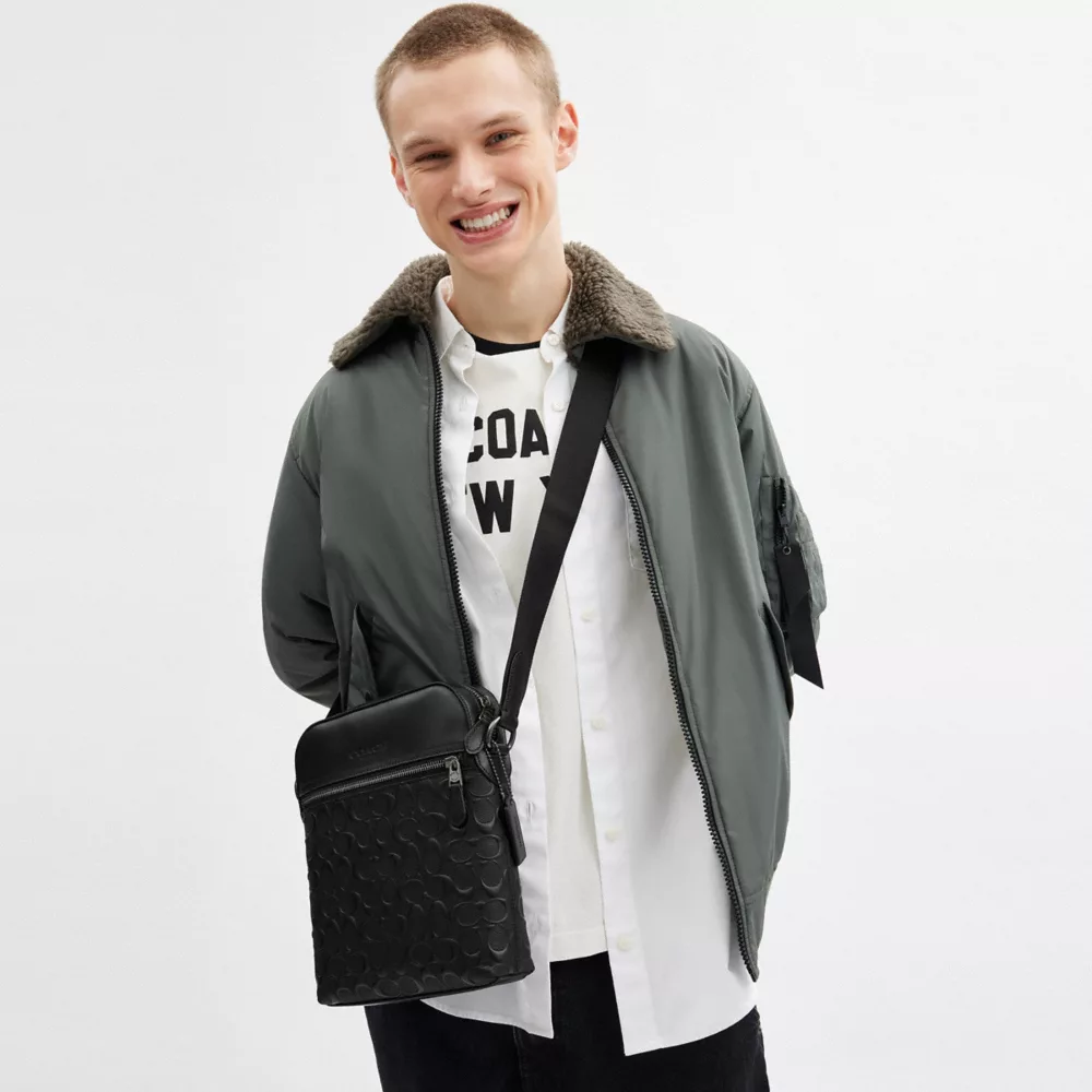 Сумка COACH Houston Flight Bag In Signature Leather