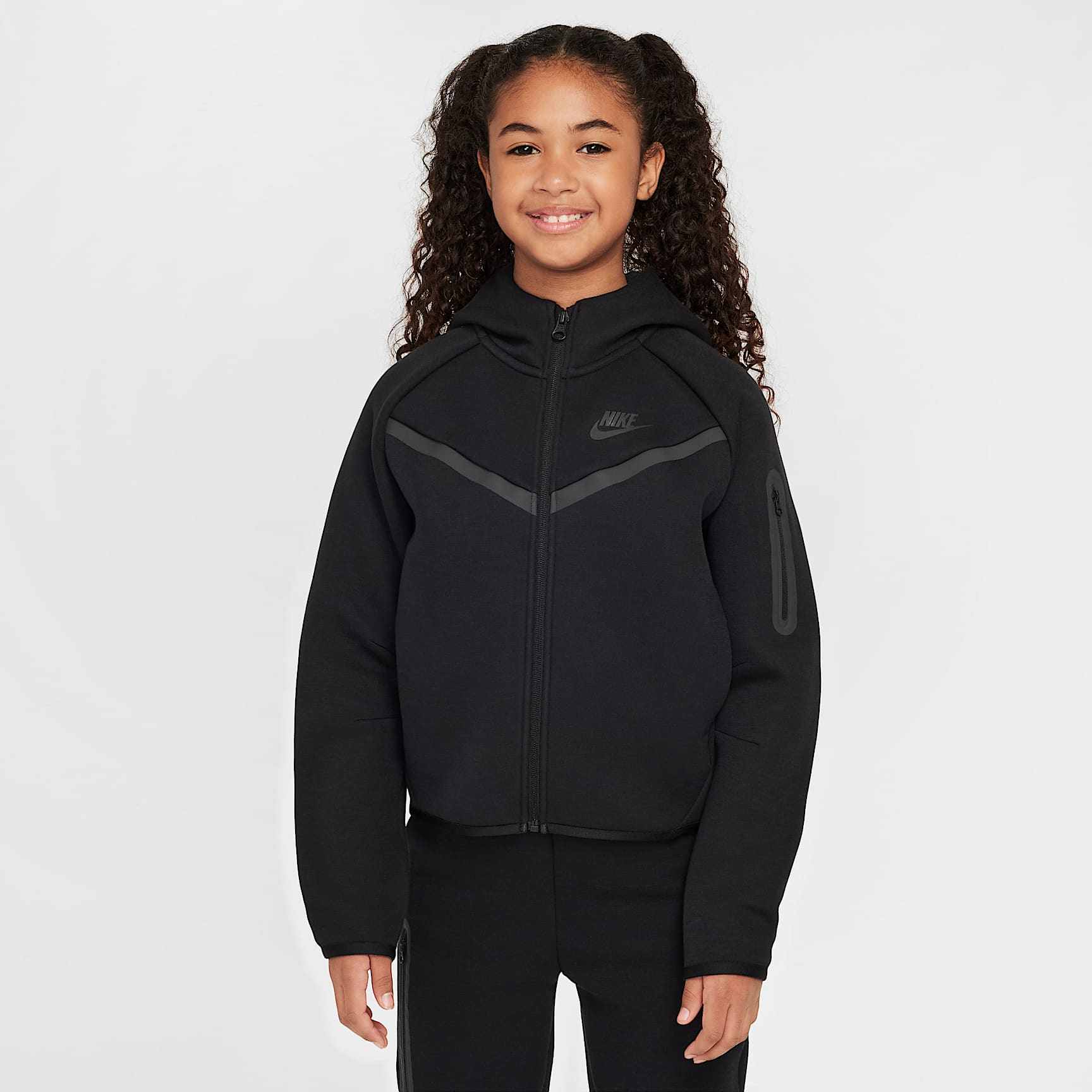 Nike Sportswear Tech Fleece Girls' Full-Zip Hoodie