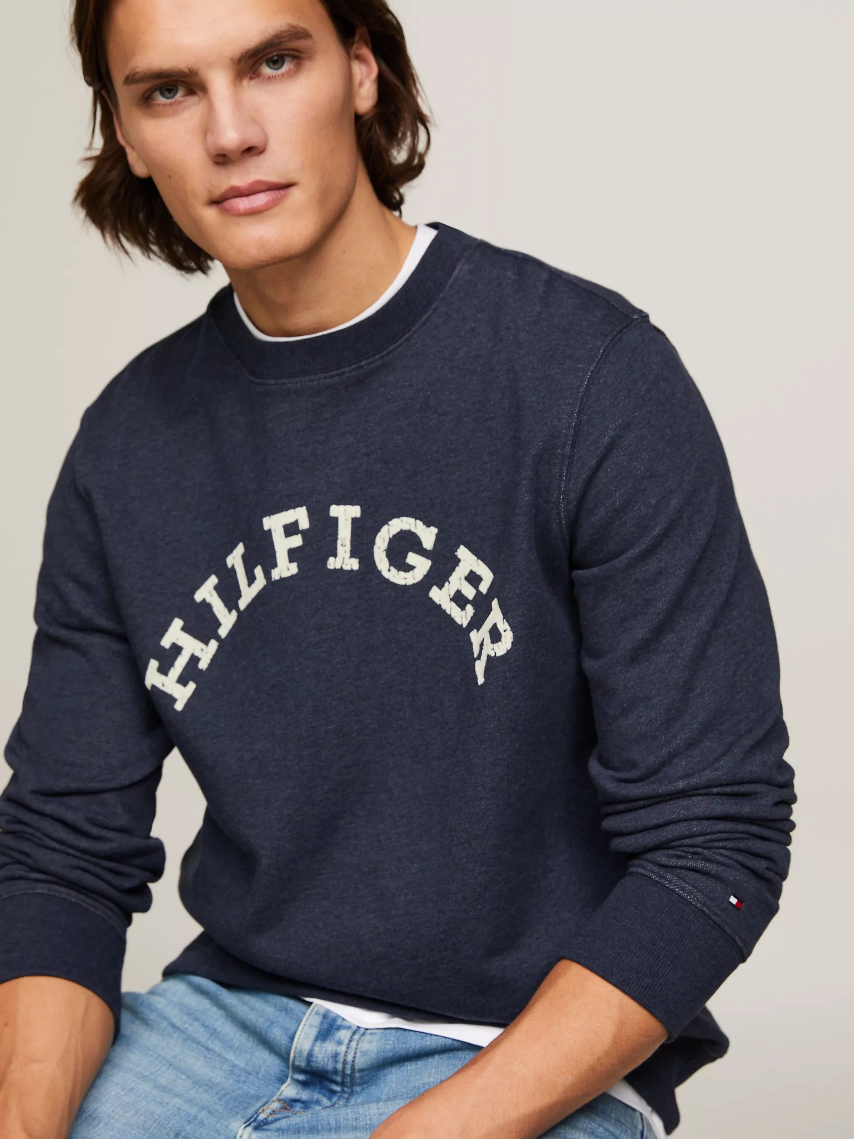 Мужская толстовка Tommy Hilfiger, Свитшот с логотипом Hilfiger Arch