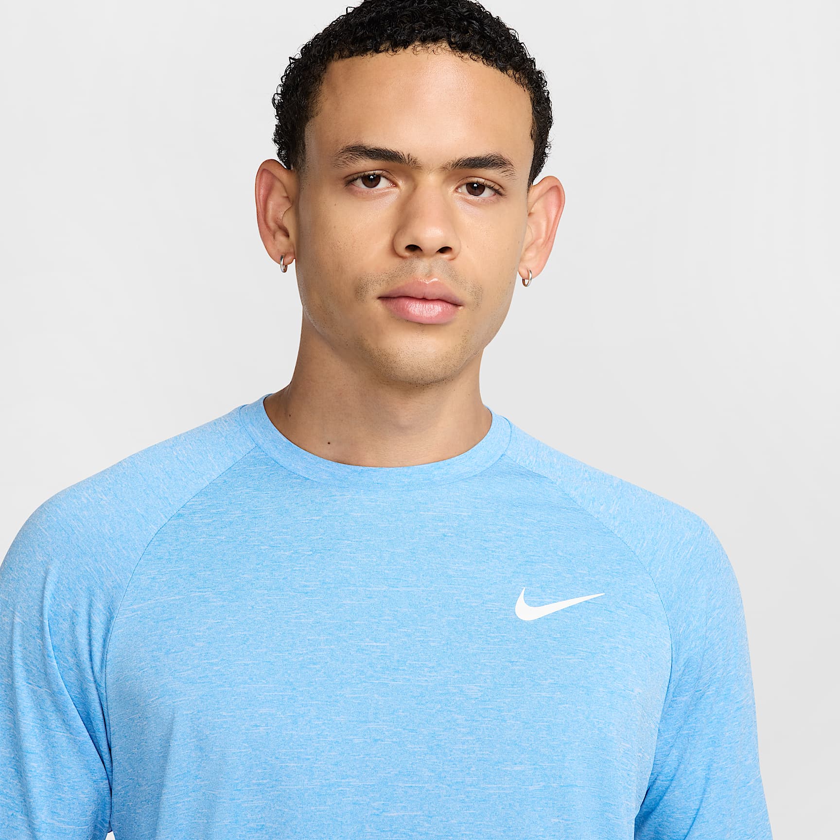 Nike Men's Heathered Long-Sleeve Hydroguard Swim Shirt