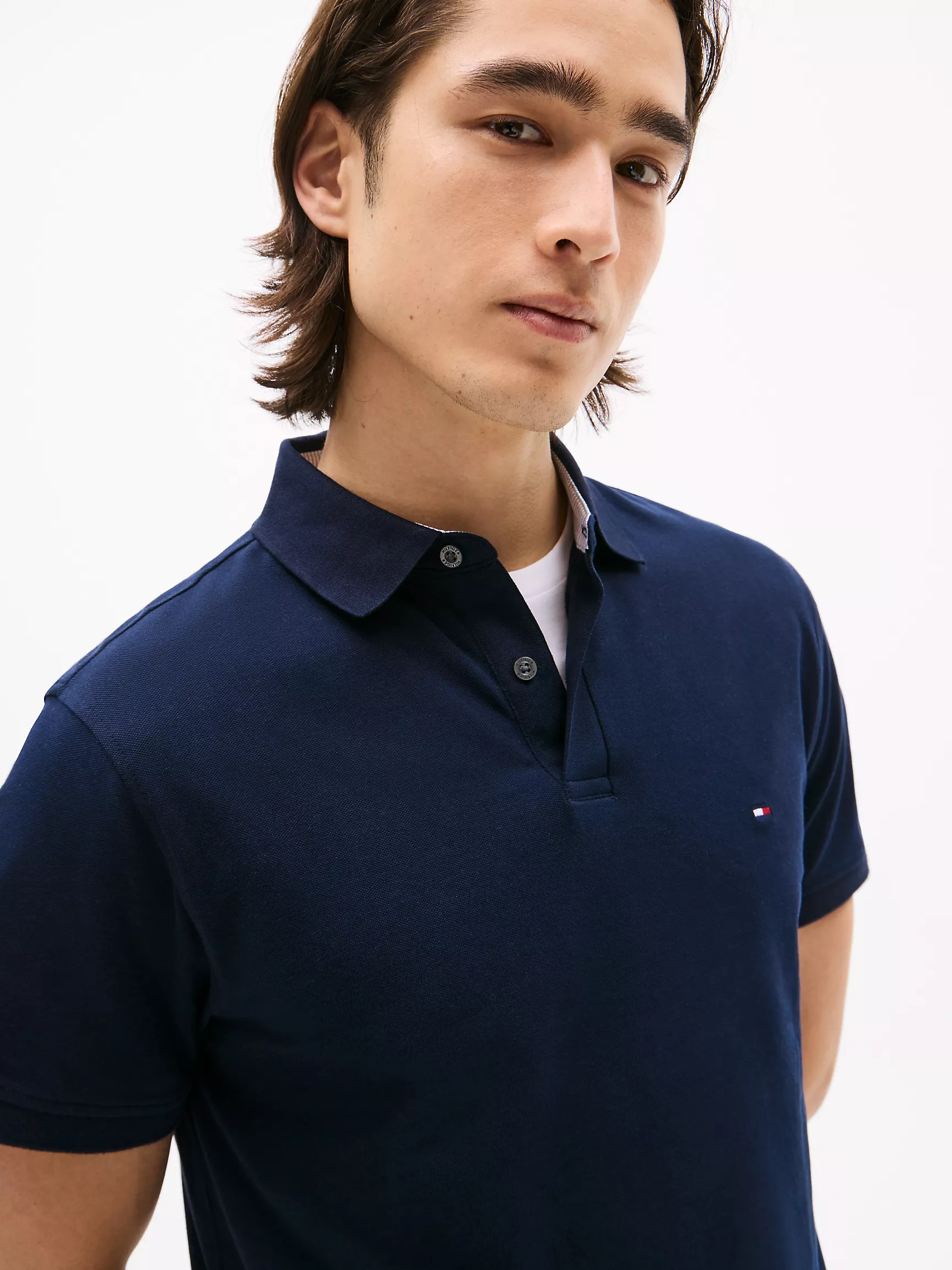 Мужское поло Tommy Hilfiger, Эластичное поло стандартного кроя Tommy