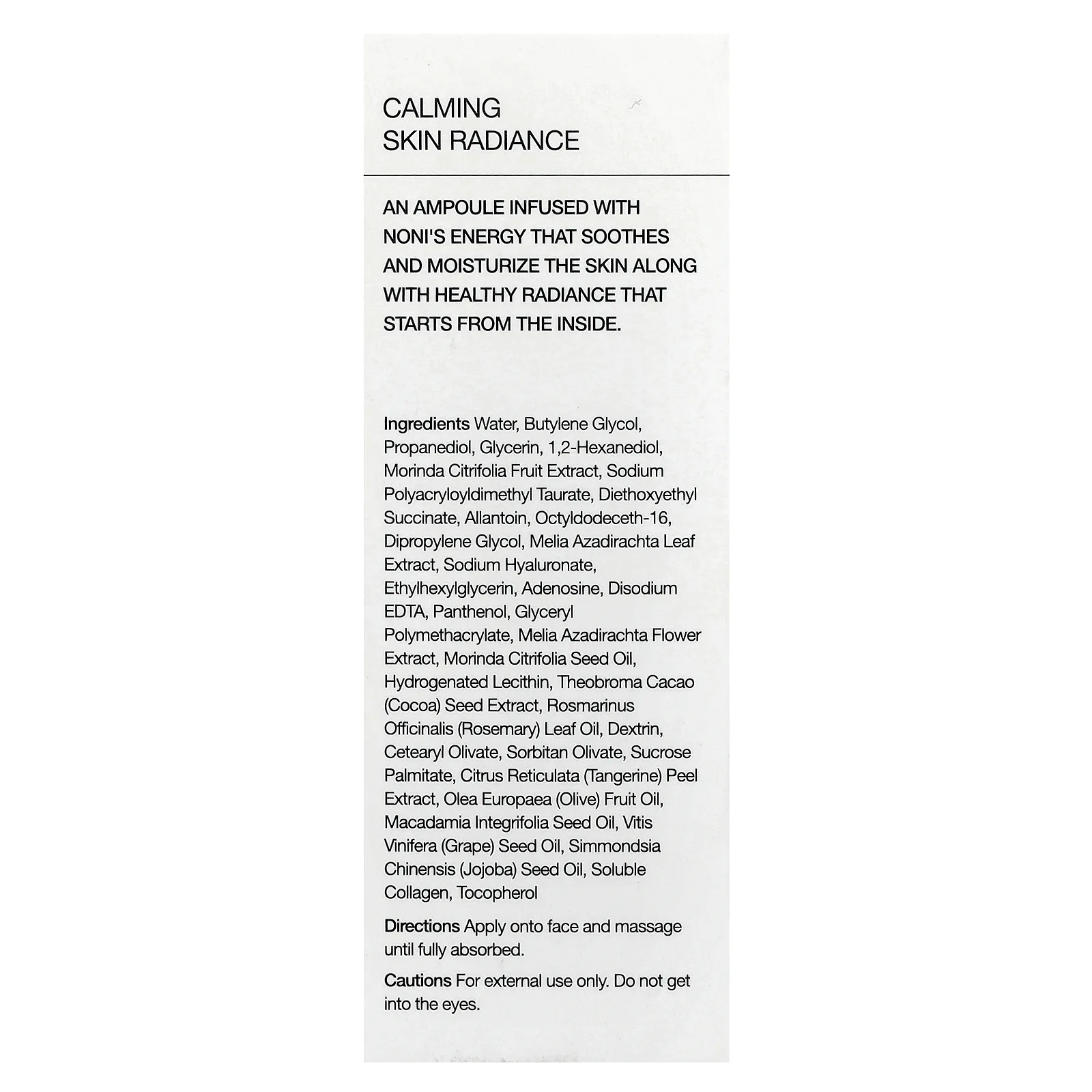 Celimax, Noni Ampoule, успокаивающее + сияние, 30 мл (1,01 жидк. Унции)