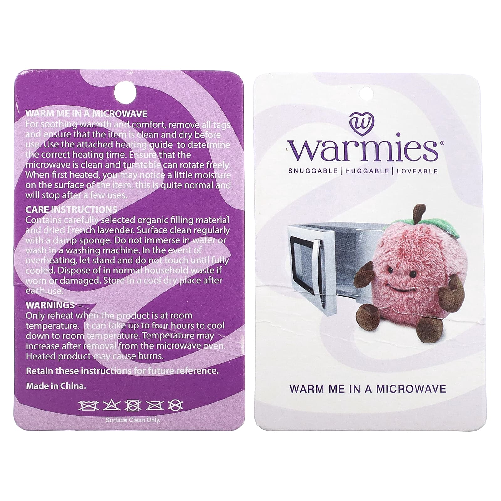 Warmies, красное яблоко, с подогревом, утяжеленный мягкий плюш, 1 шт.