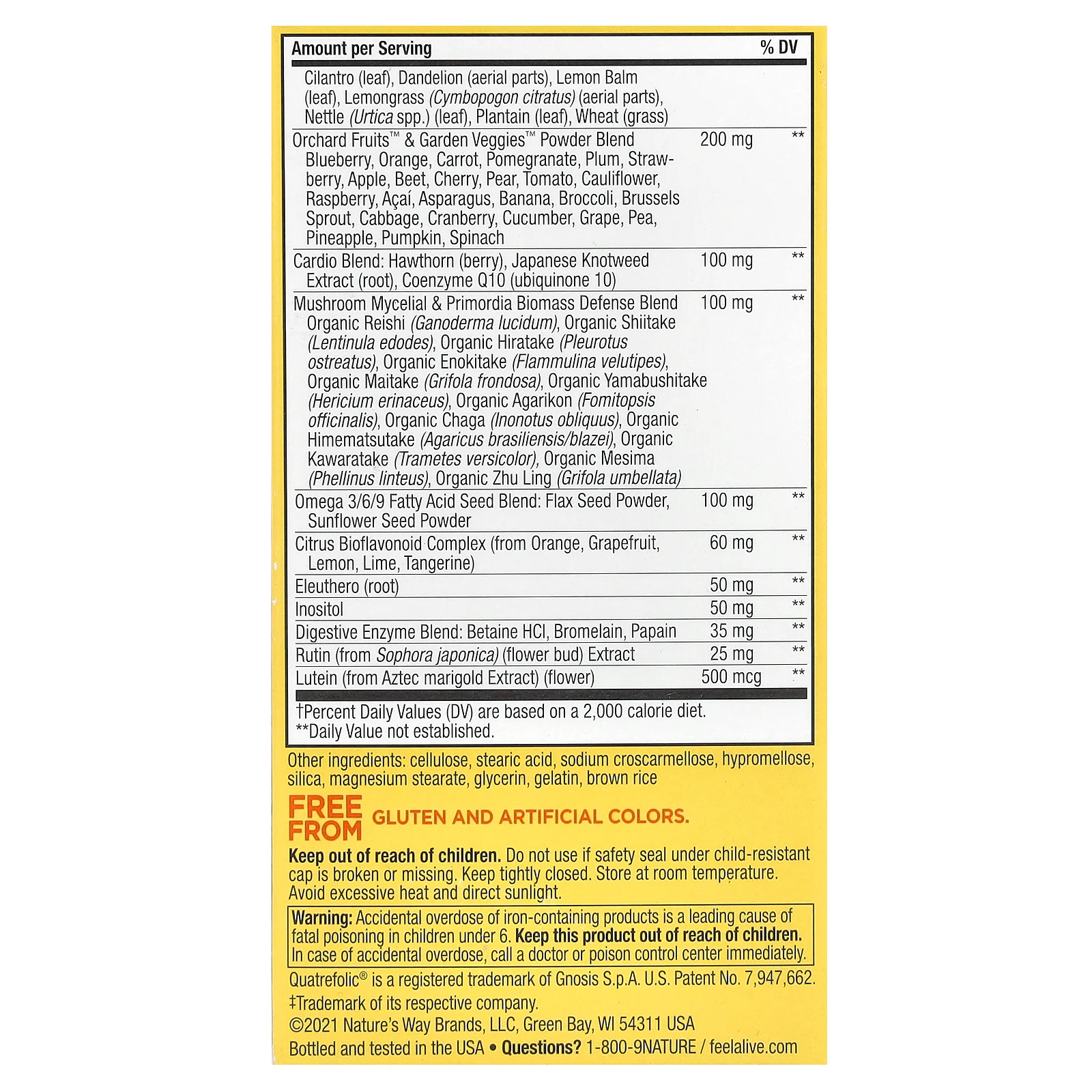 Nature's Way, Alive! Max3 Daily, мультивитамины, 60 таблеток