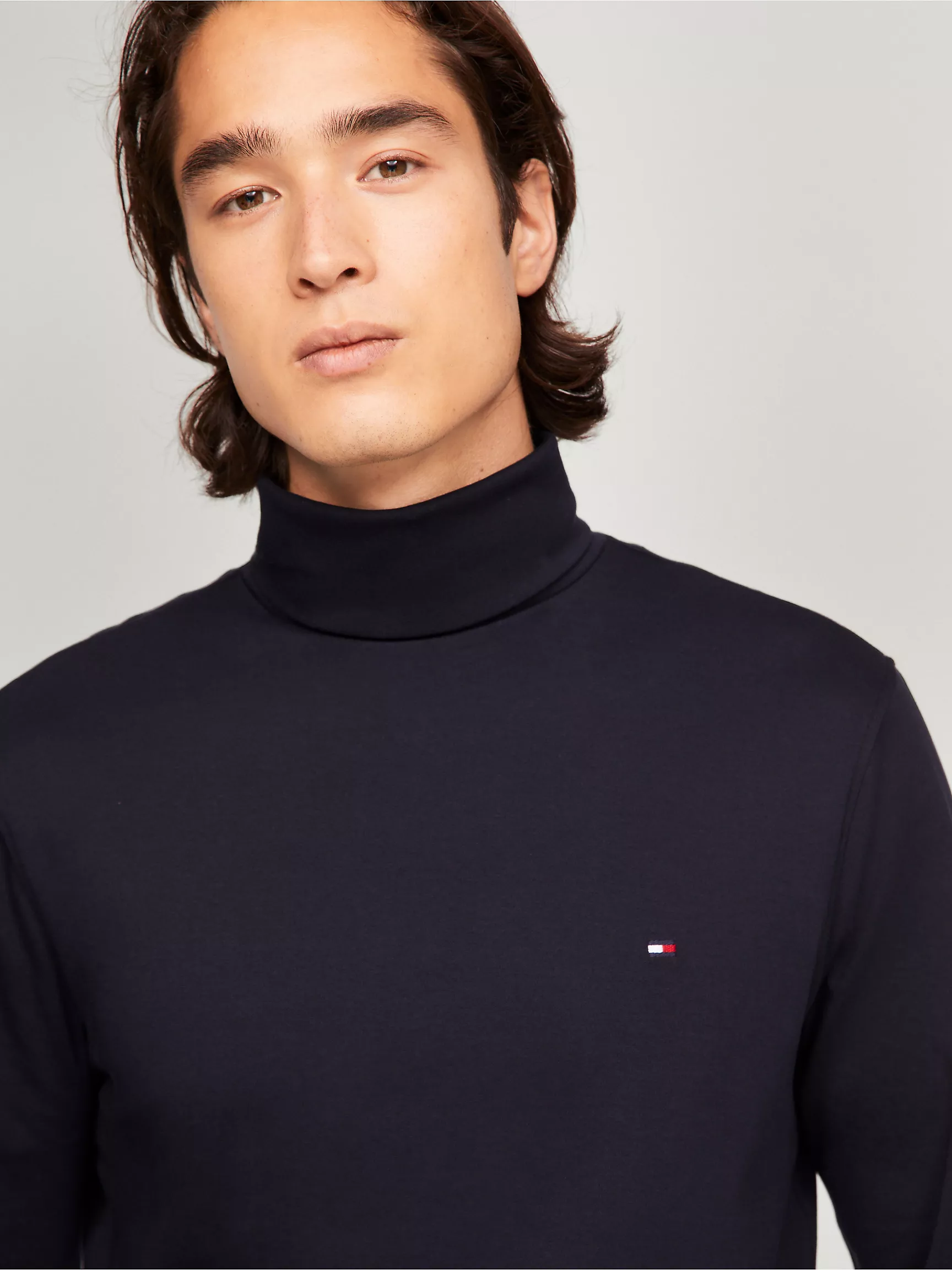 Мужская водолазка Tommy Hilfiger, Водолазка с длинным рукавом из интерлока